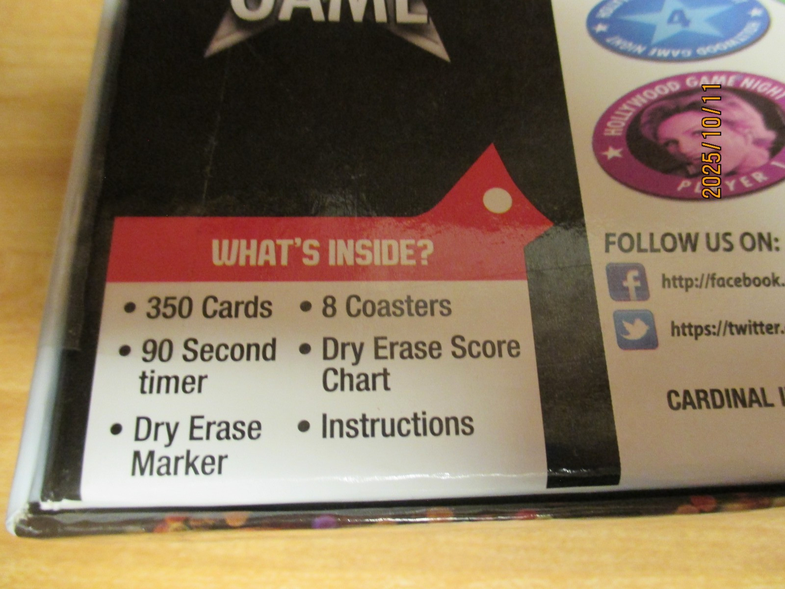 Hollywood Game Night: NBC Studios; 2014; Party Game; Ages 12+: Brand New Sealed