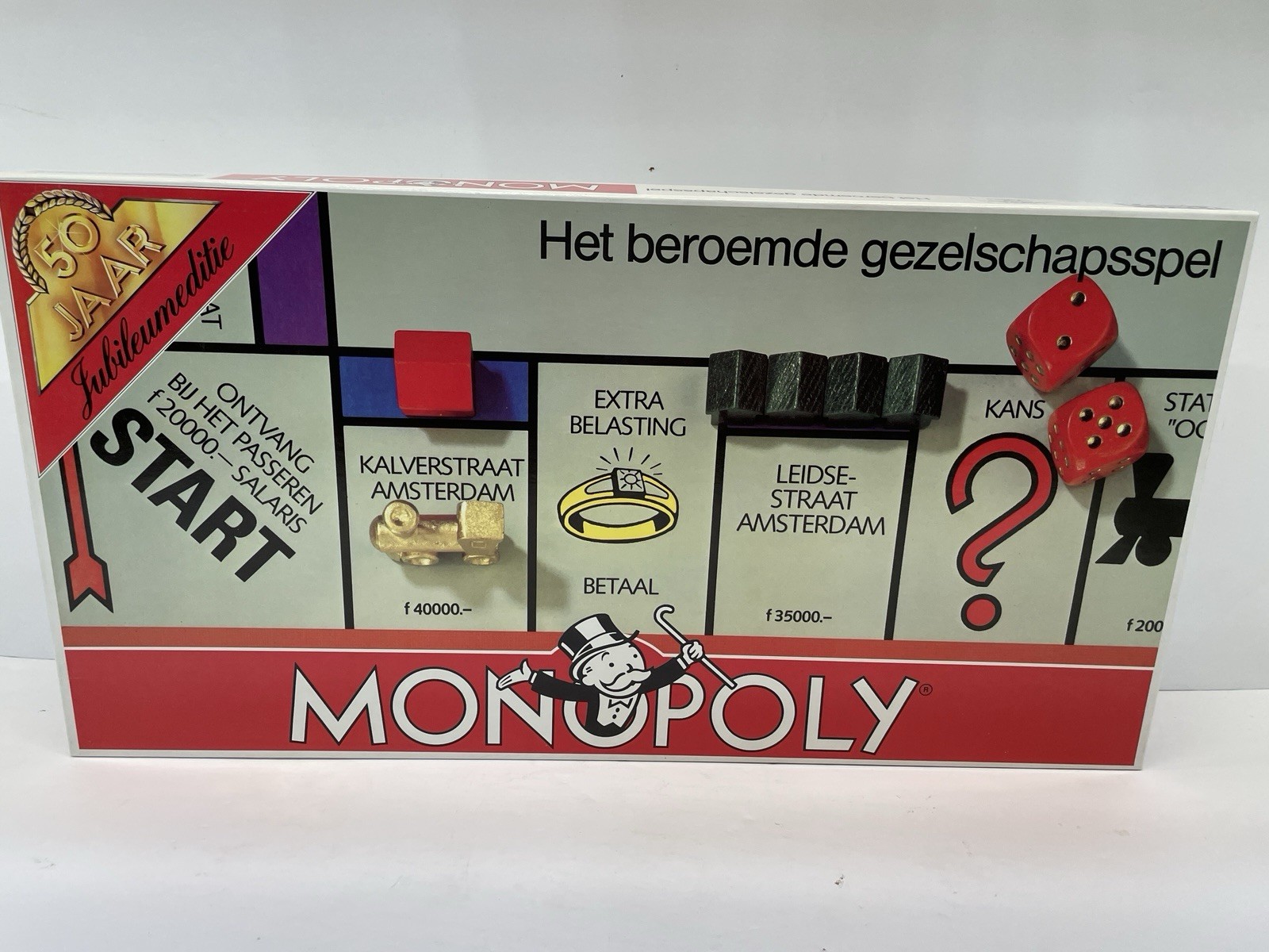 1985 Monopoly Game Dutch 50th Anniversary Version Open Unused Amsterdam