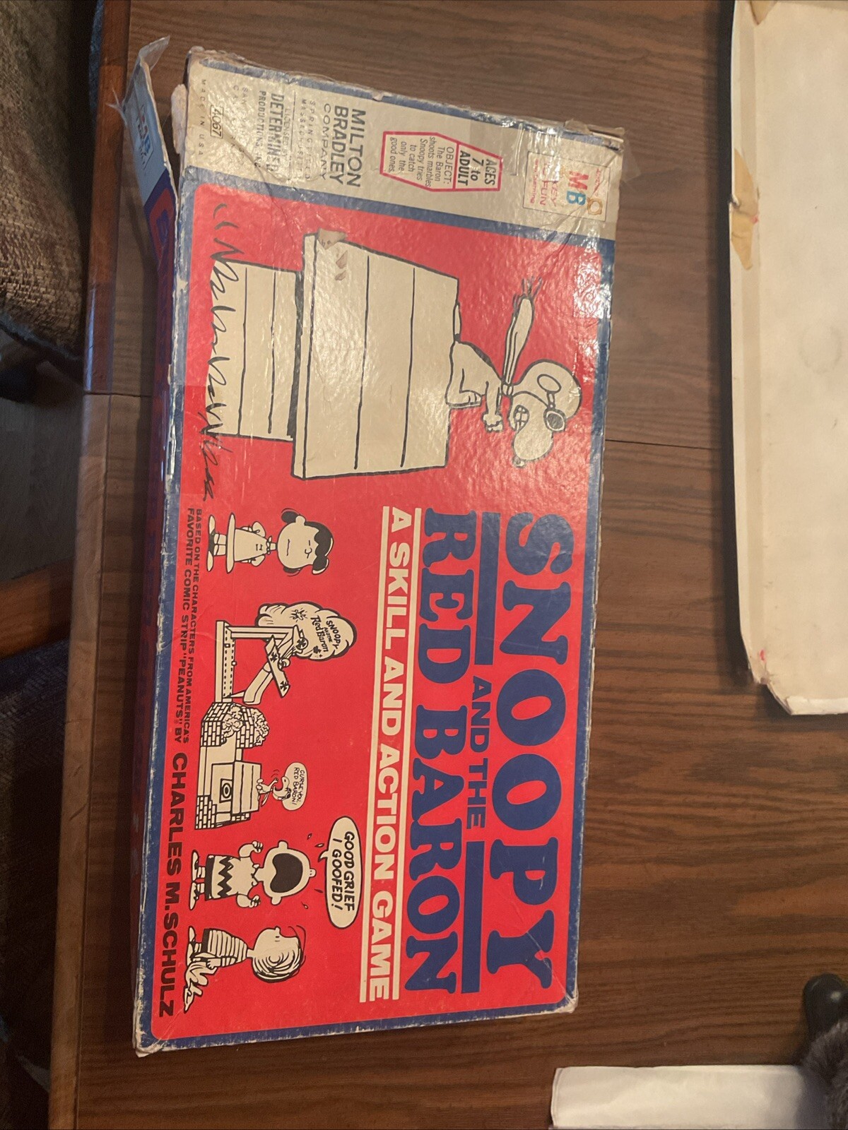 Vintage 1970 Milton Bradley Snoopy and the Red Baron Skill and Action As Is