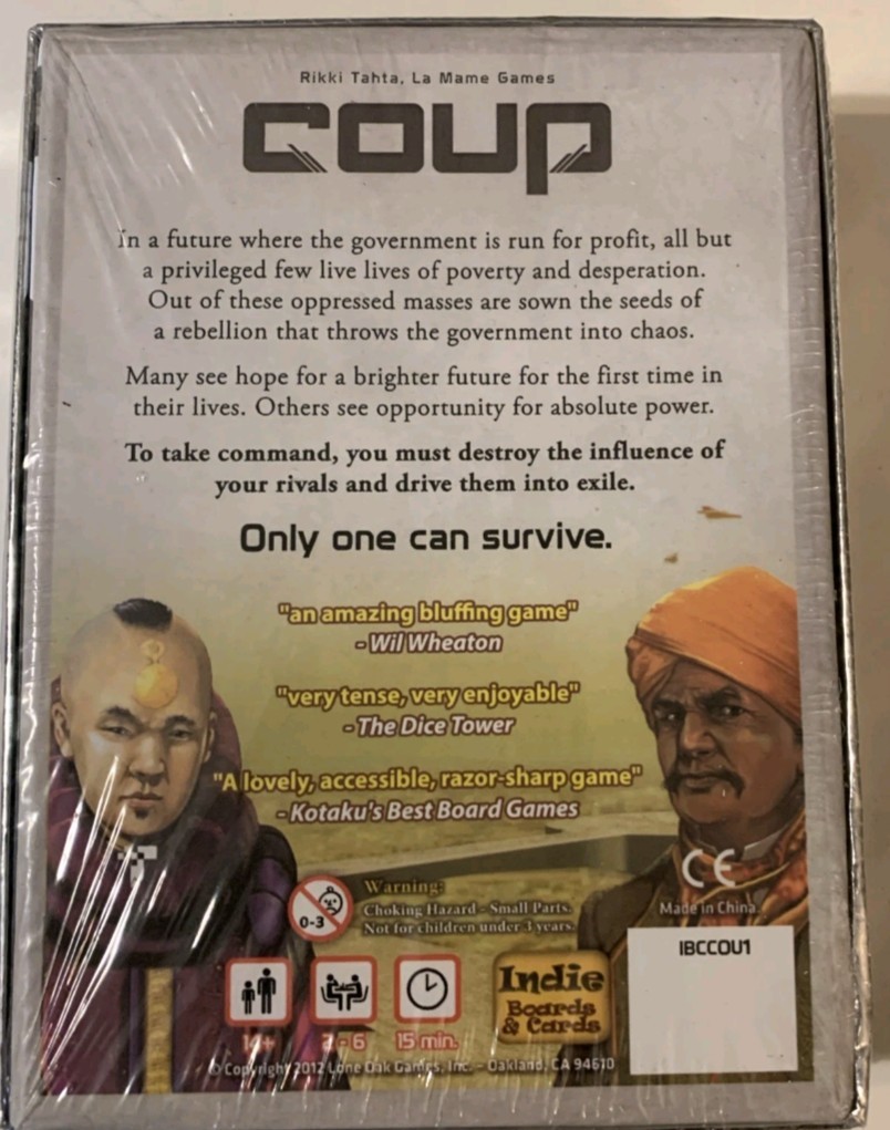 Indie Boards and Cards Coup The Dystopian Universe Card Game – COU1IBC