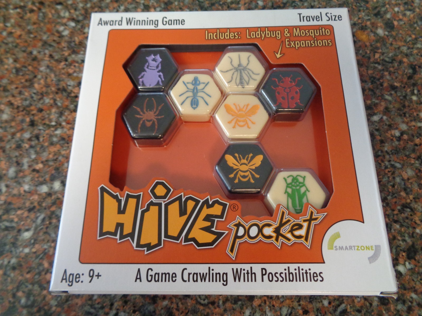 Hive Pocket Tile Board Game Ladybug & Mosquito Expansions Travel Size Brand New