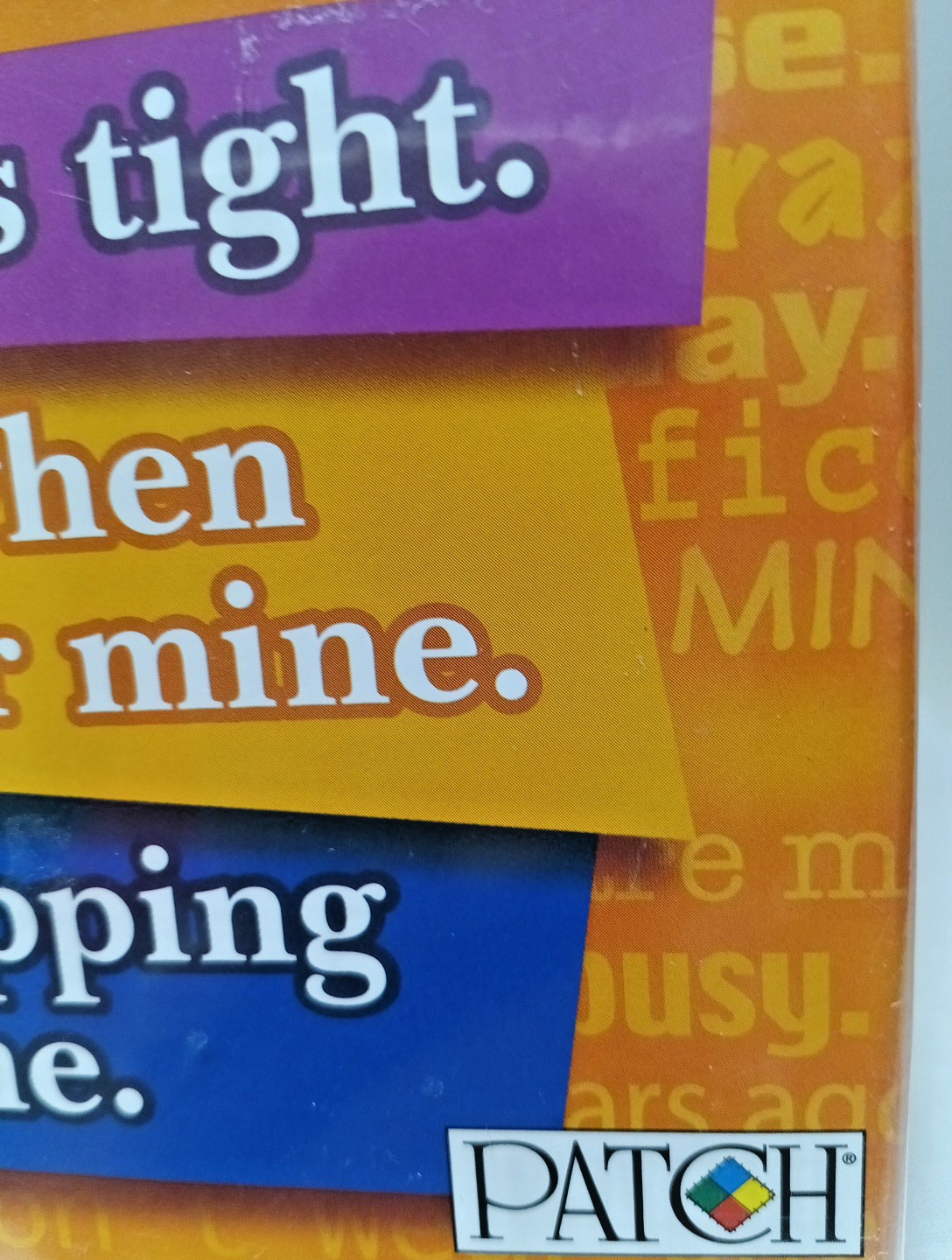 WHAT’S YOURS LIKE? Game by Patch the Game That Tells It Like it Is Age 12+ NEW