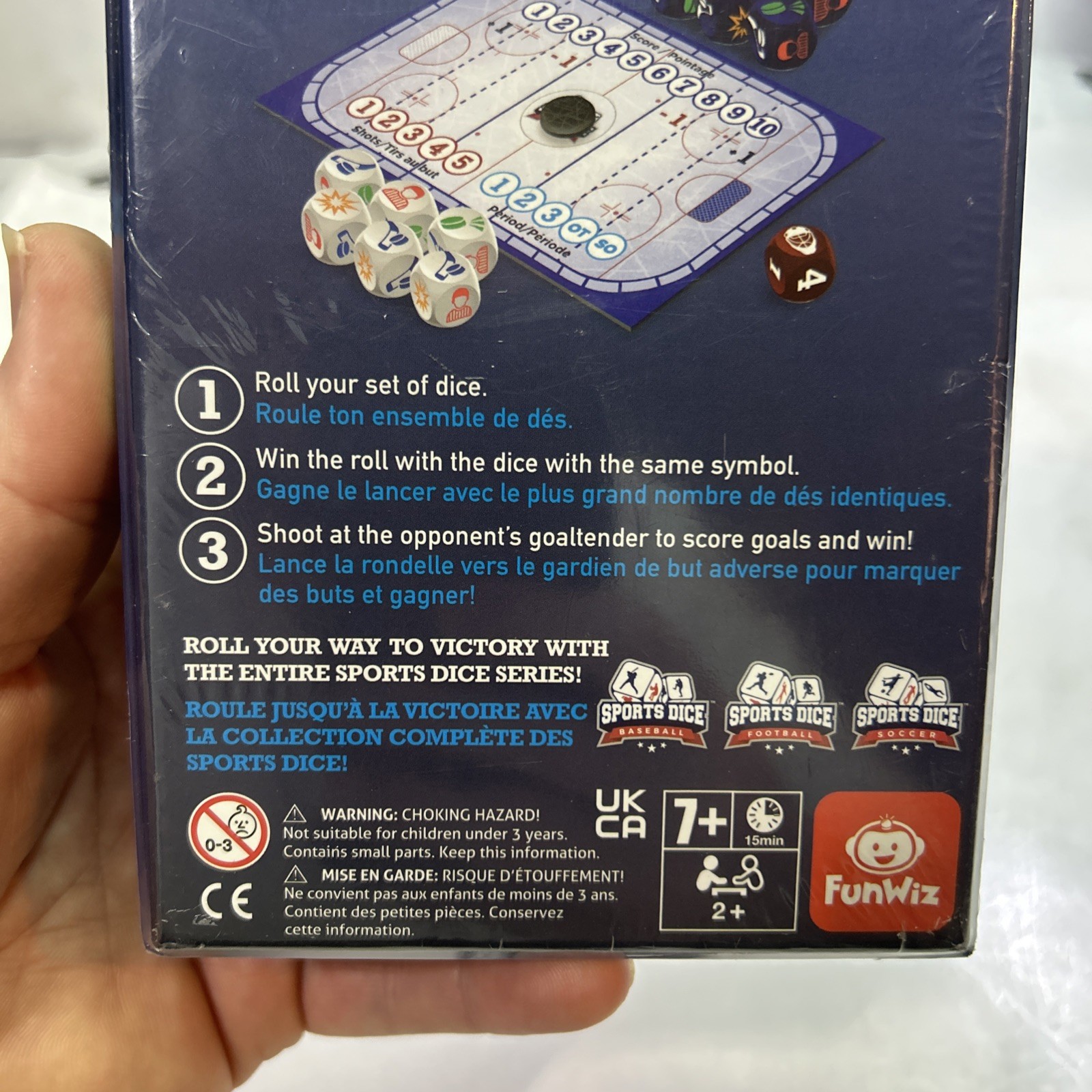 FunWiz Sports Dice Hockey 7+ FoxMind Shoot the Puck and Score New In Wrapping