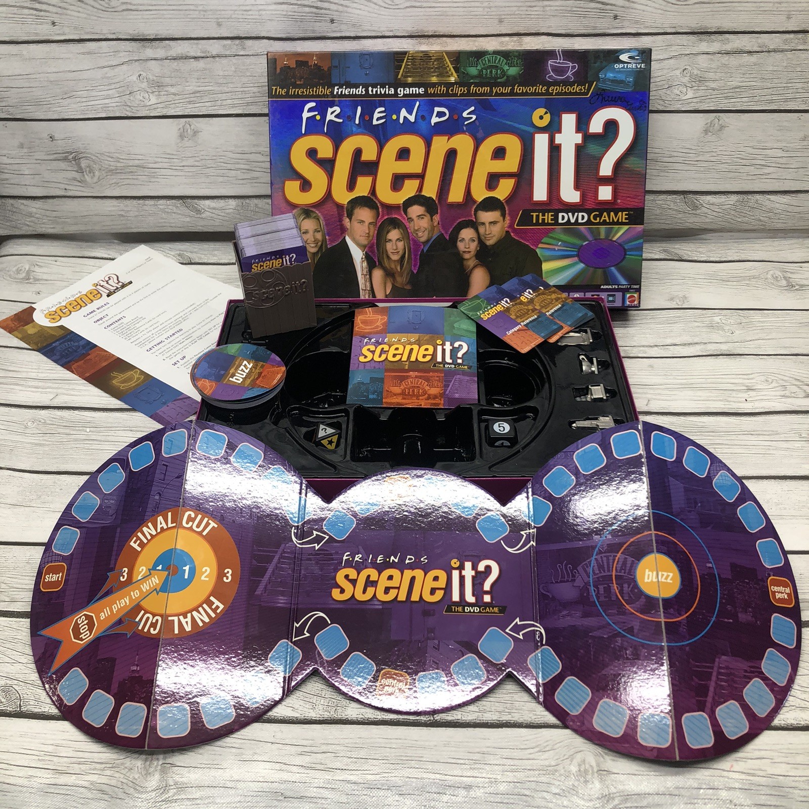 2005 Mattel FRIENDS Scene-It? DVD Trivia Board Game 100% COMPLETE / TESTED Fun!