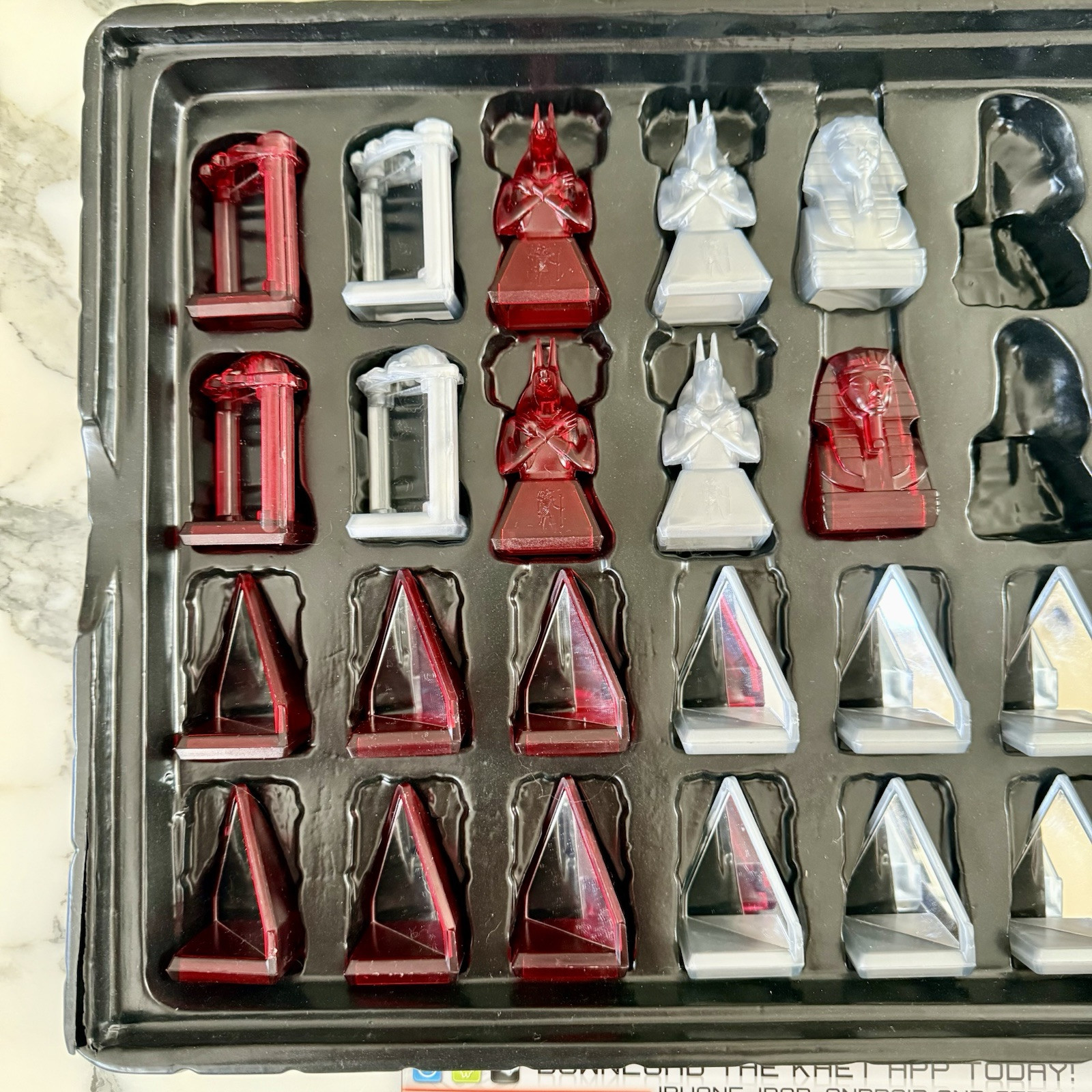 Laser Khet 2.0 Game Red & Silver Replacements Parts W/Rule of Play