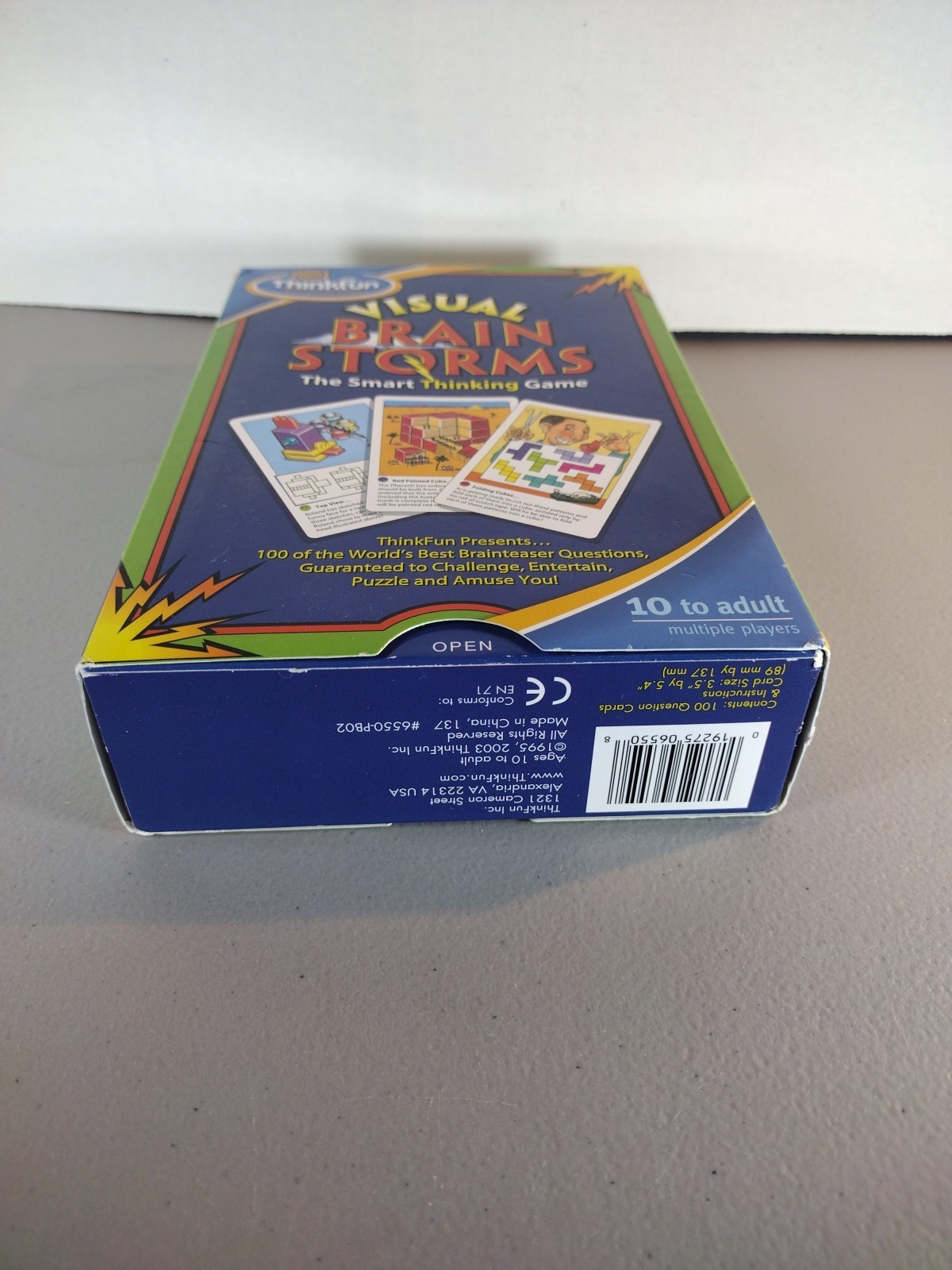 Thinkfun Visual Brain Storms The Smart Thinking Game Ages 10 to Adult Game