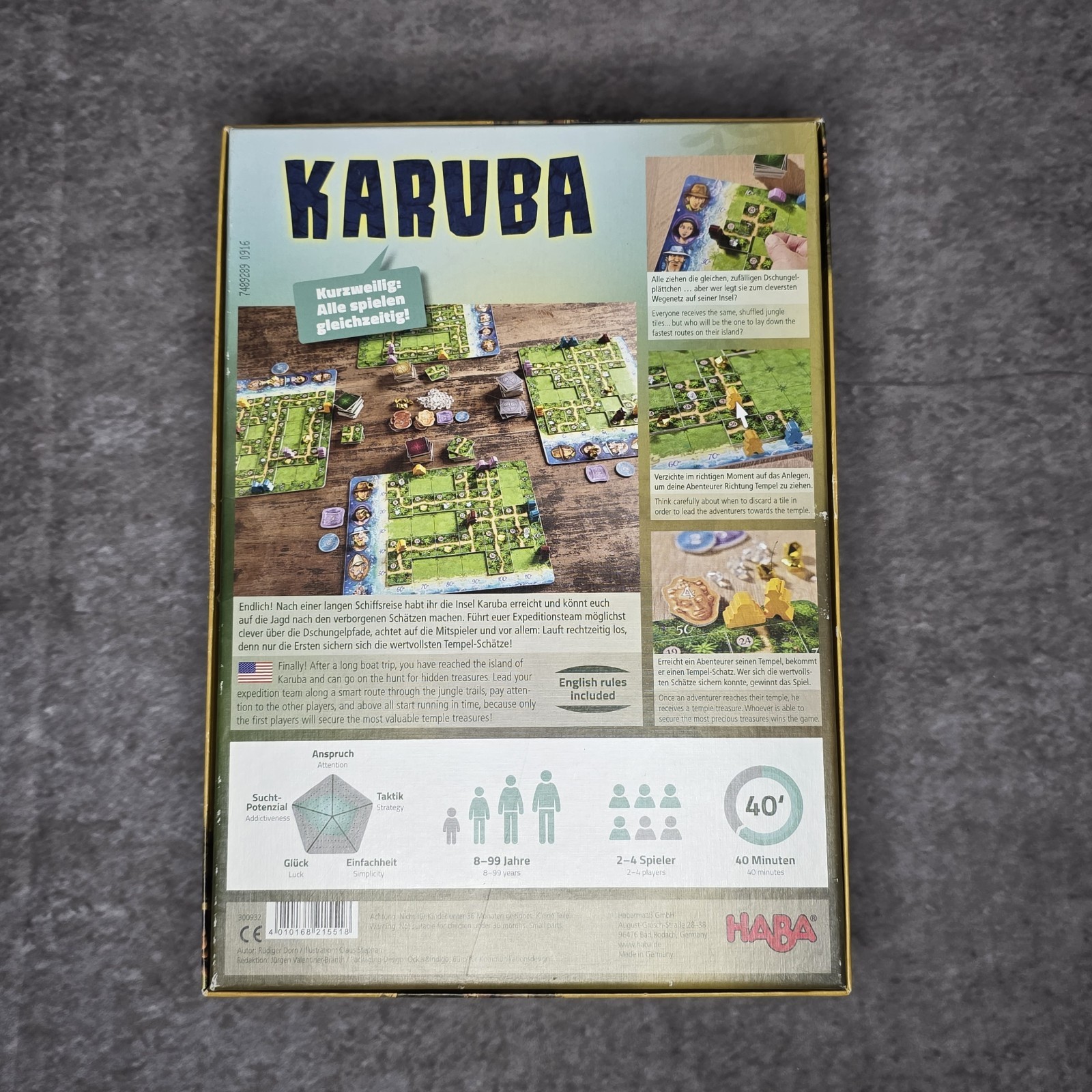 Karuba Award Winning Strategy, Tile, Puzzle Board Game Night or Parties Complete
