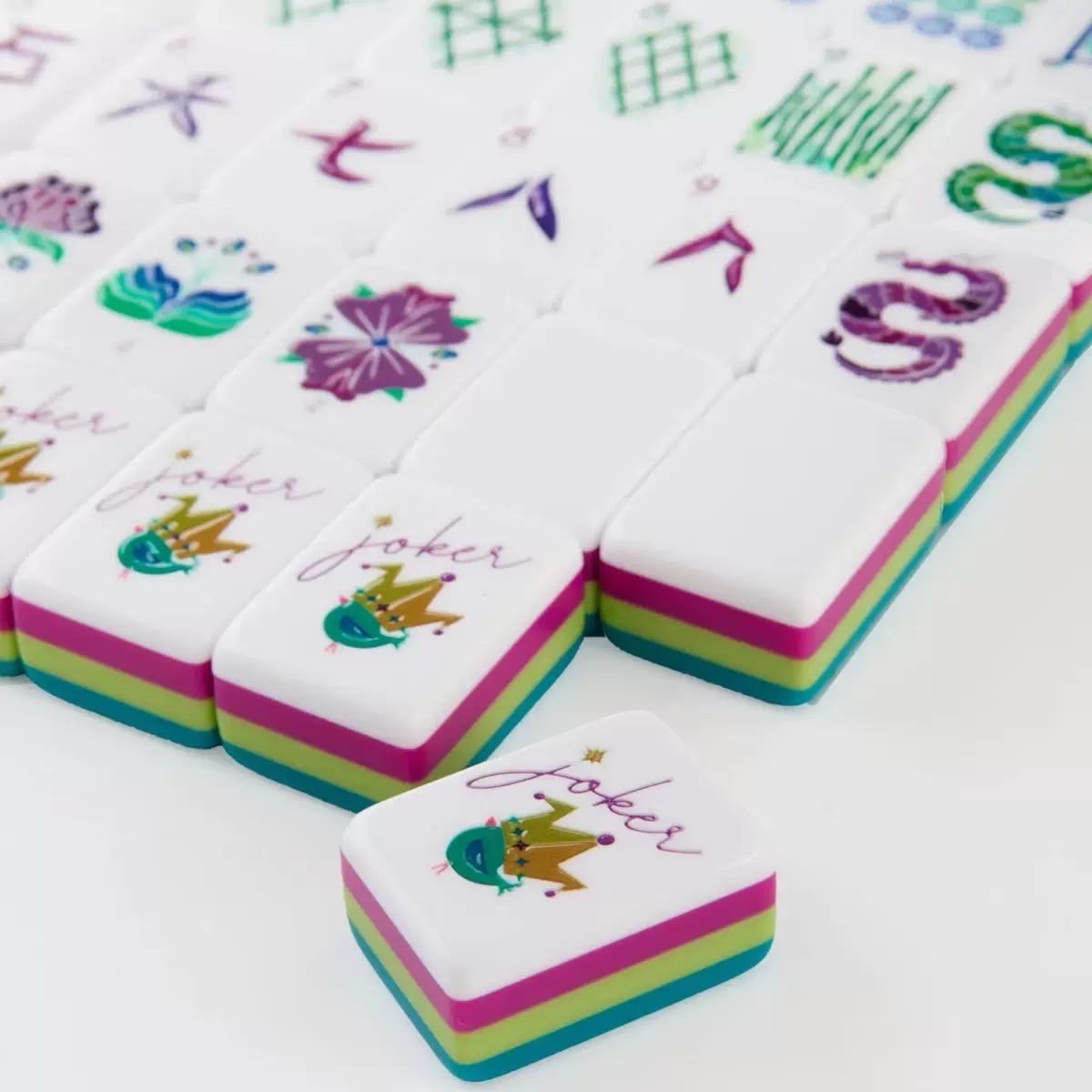 Lagoon Inspired 4-Layer American Mahjong Tiles