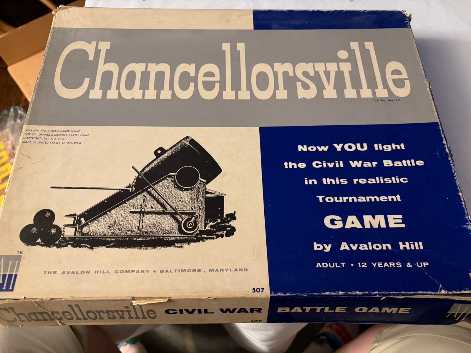 Vintage Game Chancellorsville America’s Civil War Battle Game Avalon Hill 1961