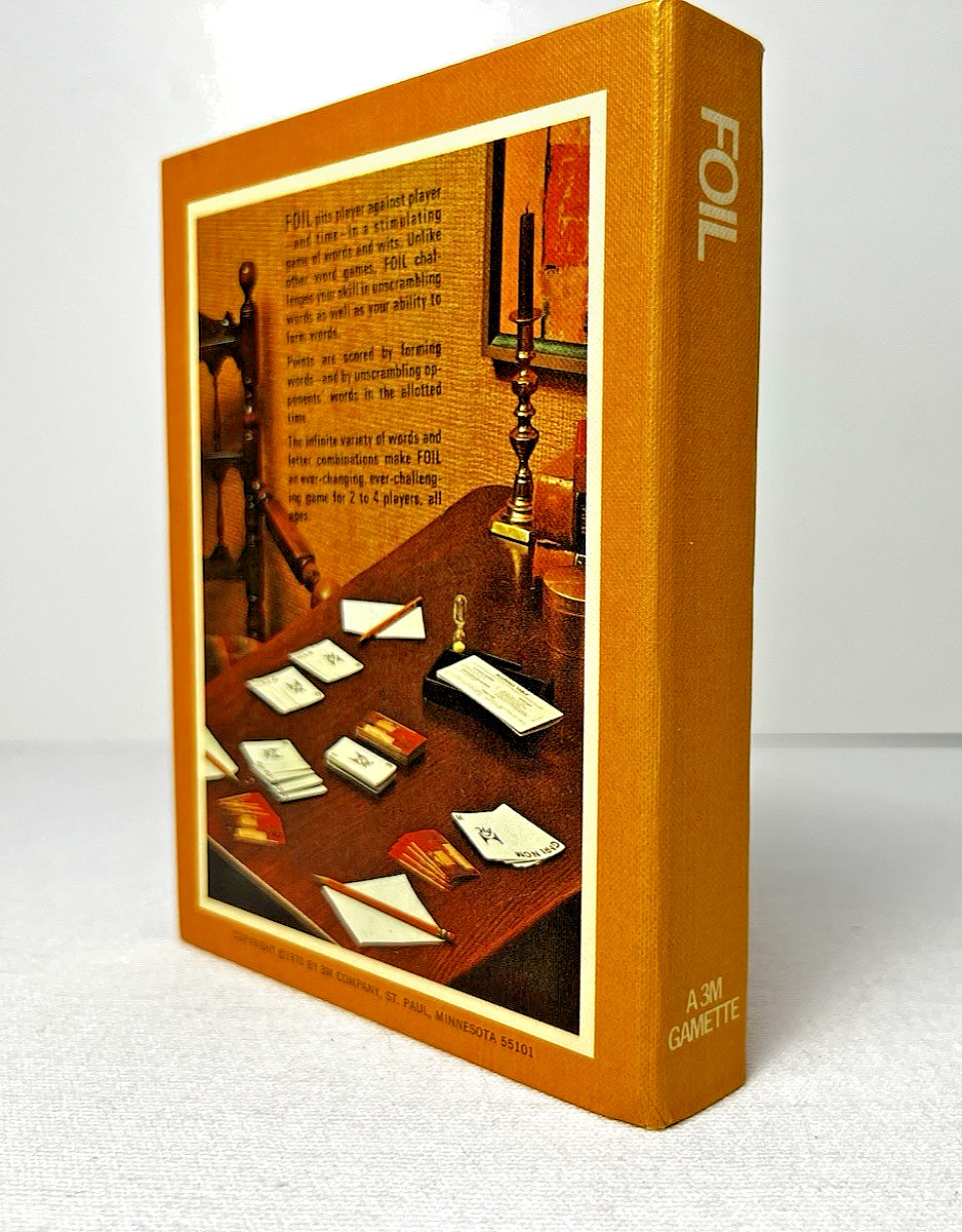 FOIL – 3M Gamette: GAME OF WORDS ‘N WITS, 1970 Game, COMPLETE – Cards in Shrink