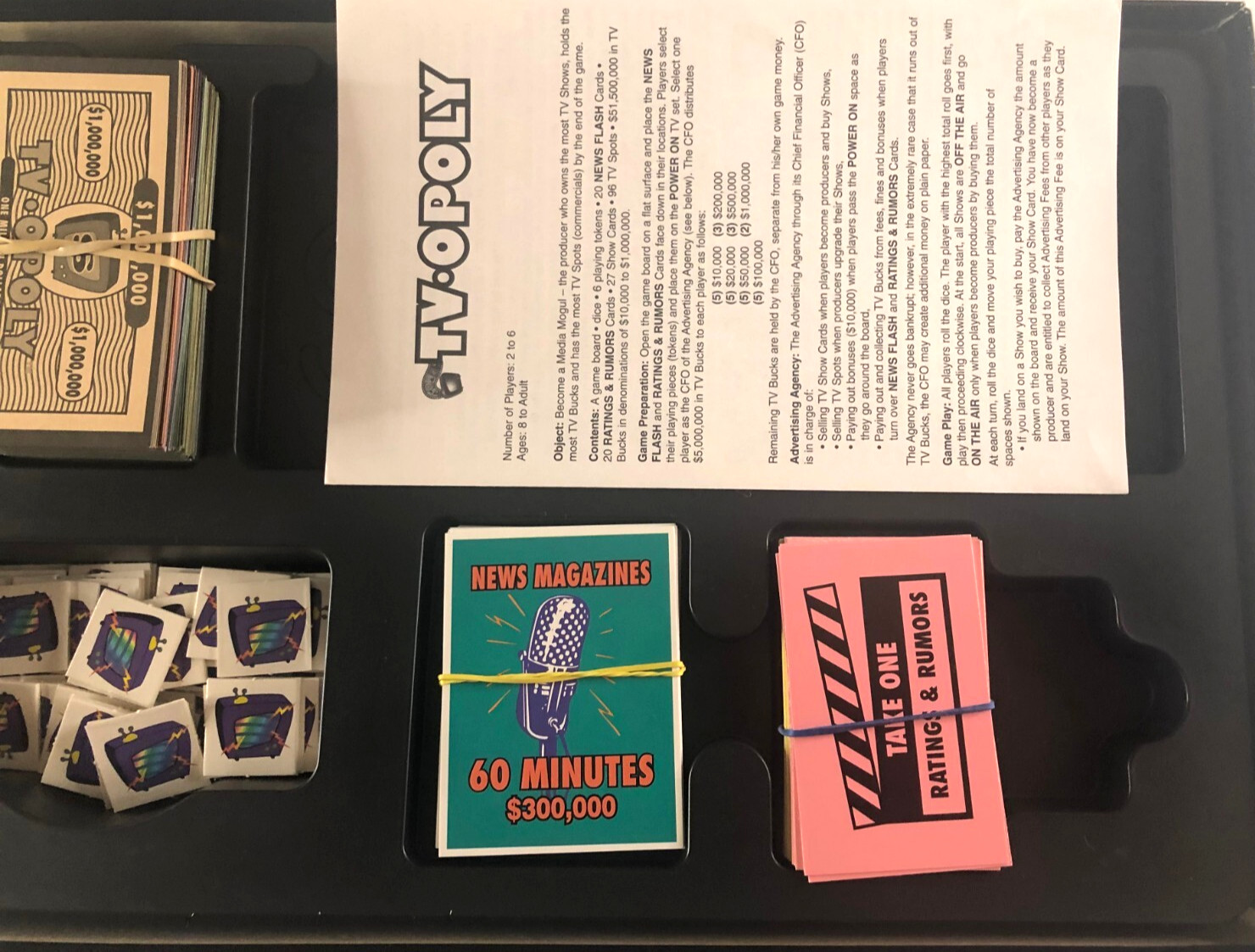 1997 TV Guide TV-OPOLY the Media Mogul Board Game for Everyone
