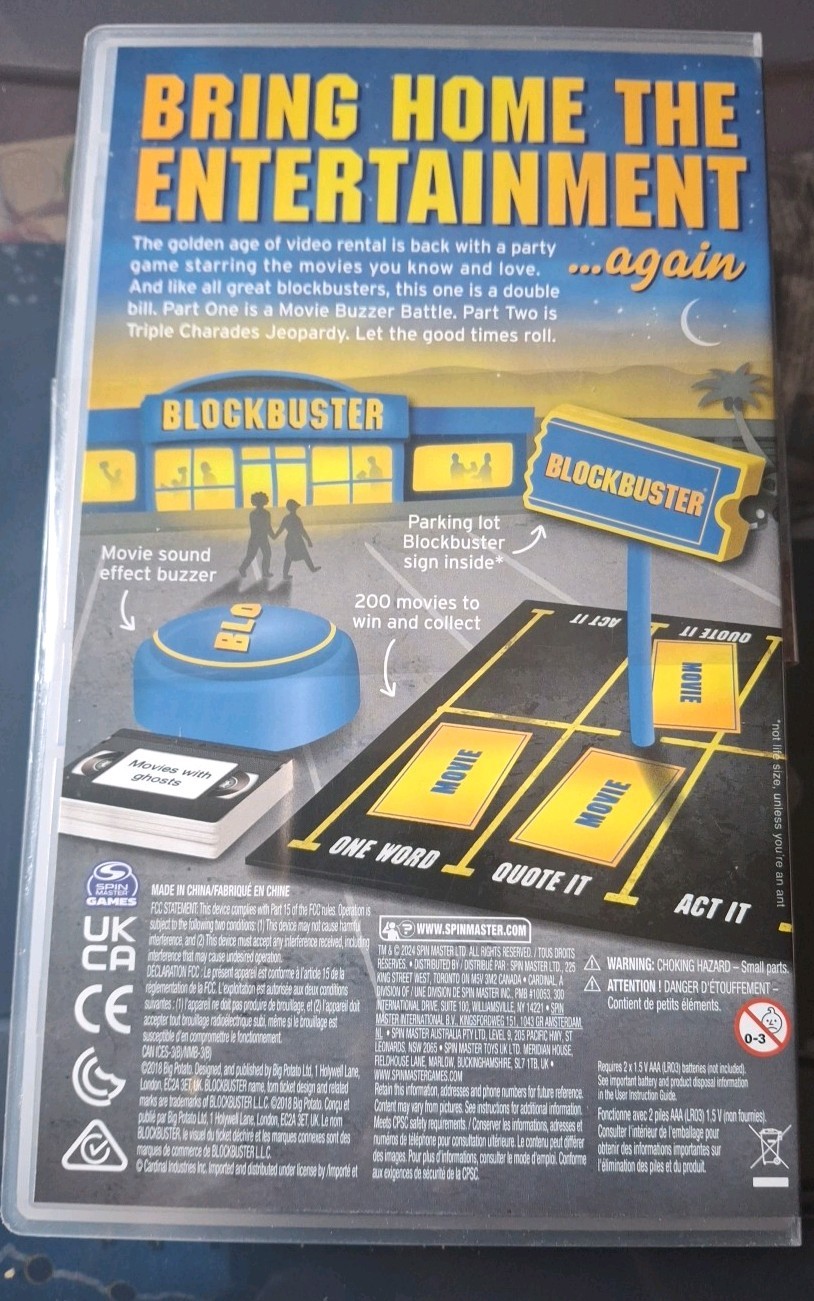 Spinning Master Game BlockBuster Party Movie Game Brandnew for Ages 12 and Up