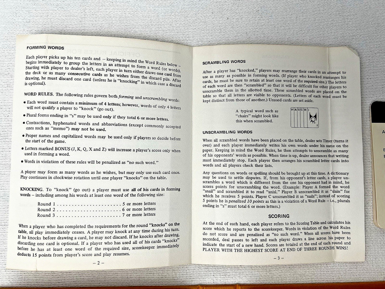 FOIL – 3M Gamette: GAME OF WORDS ‘N WITS, 1970 Game, COMPLETE – Cards in Shrink