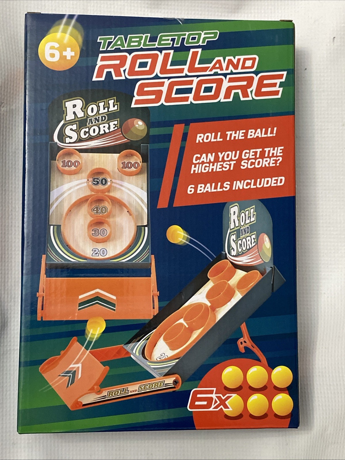 Tabletop Roll And Score Skeeball Arcade Game Play Right Portable Foldable New