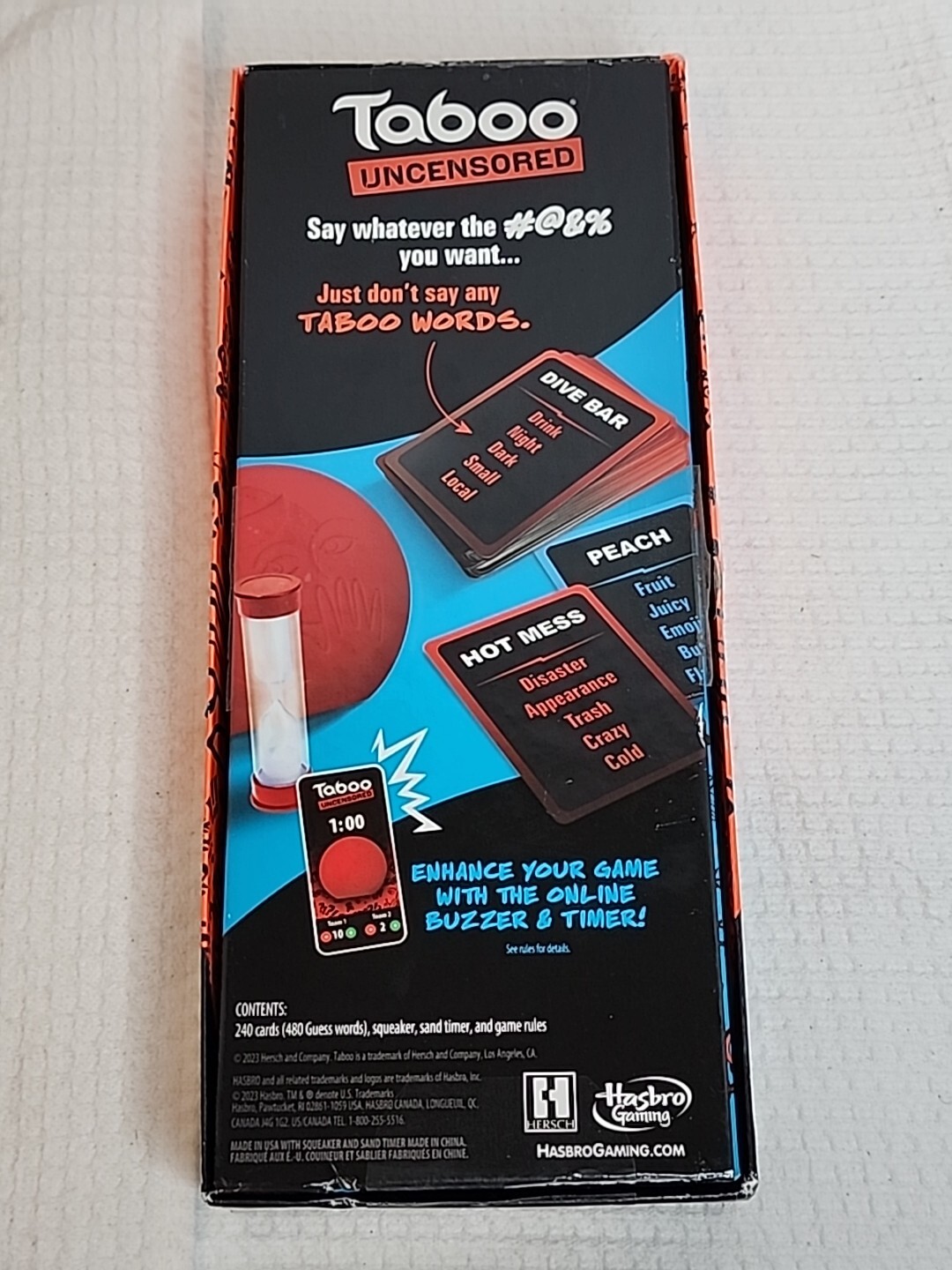 Taboo Uncensored Hasbro Gaming New