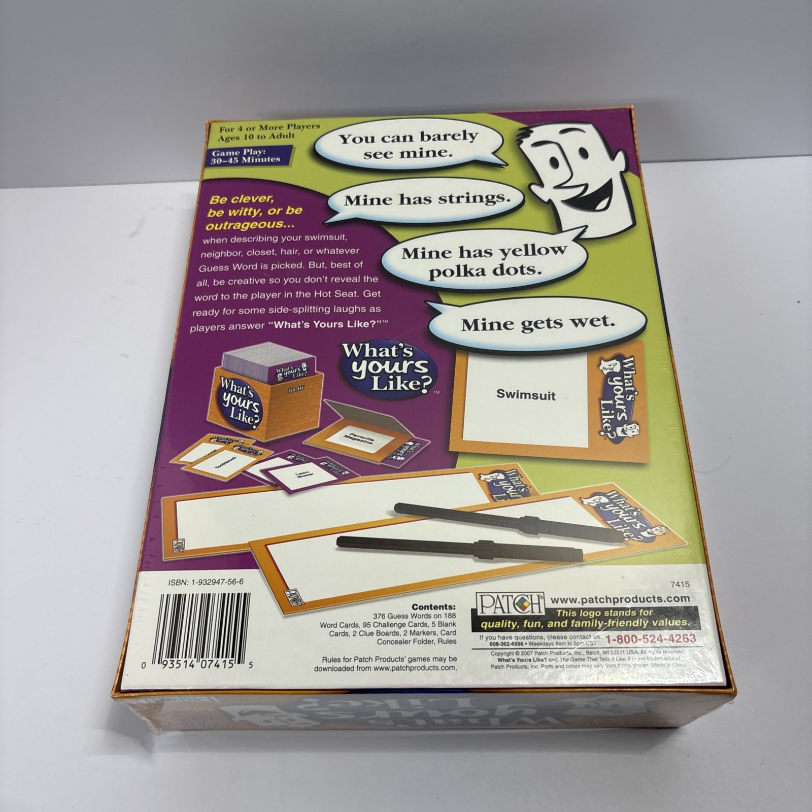 What’s Yours Like? 2007 Game by Patch Products New Sealed in Box