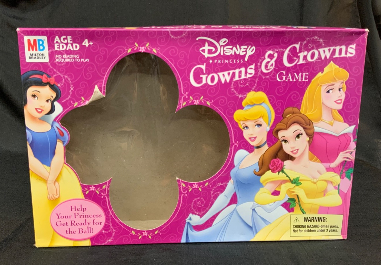 Disney Princess Gowns & Crowns Game, 42310, Milton Bradley, 2005 Hasbro