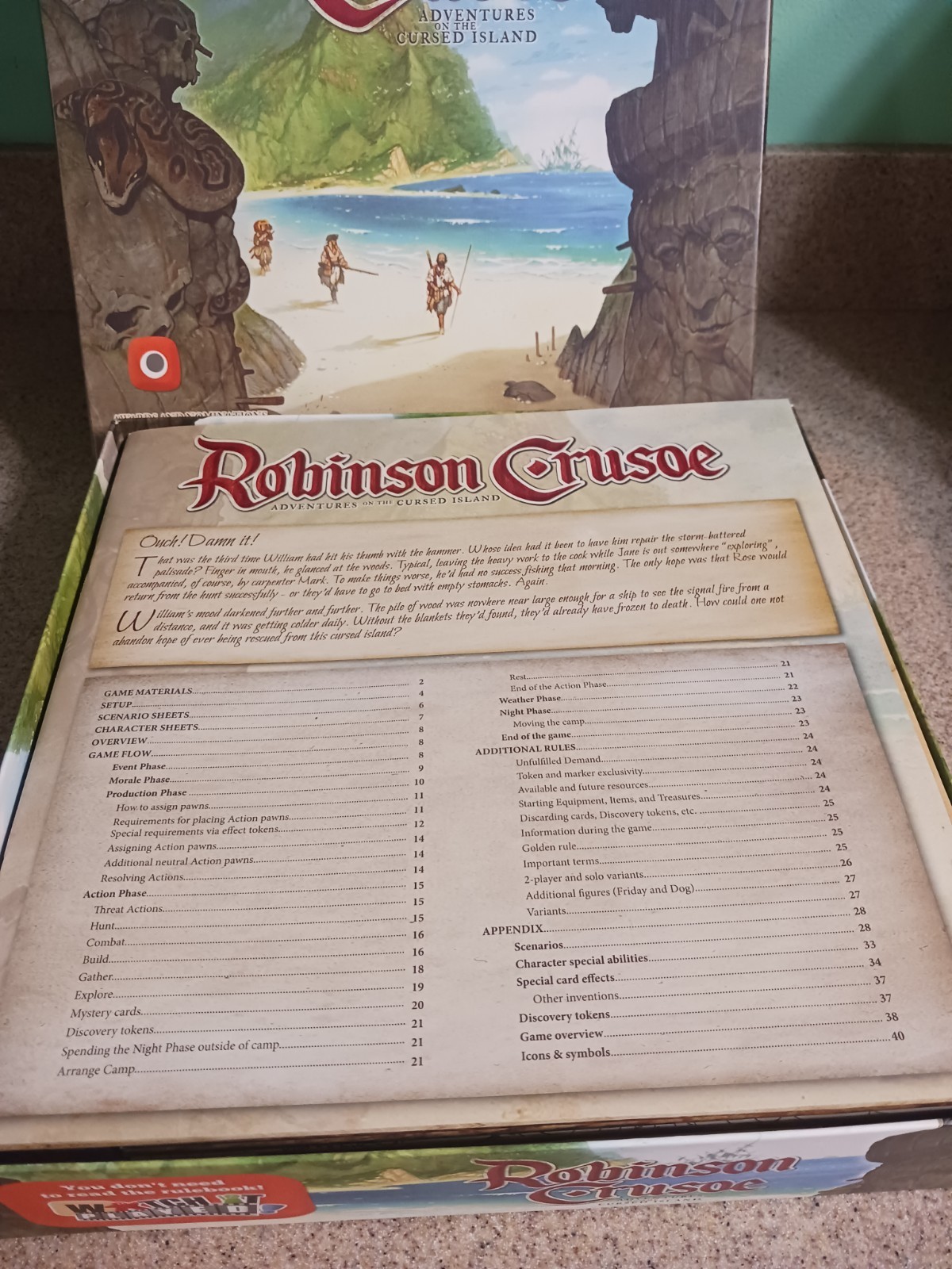 Robinson Crusoe Adventures on the Cursed Island Board Game COMPLETE PLAYED ONCE
