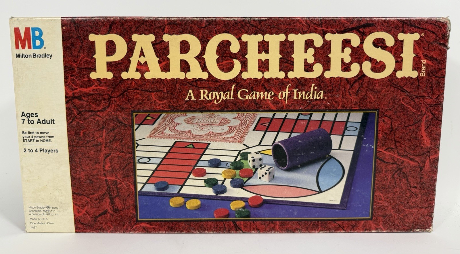 Vintage Milton Bradley Parcheesi Board Game 2-4 Players COMPLETE