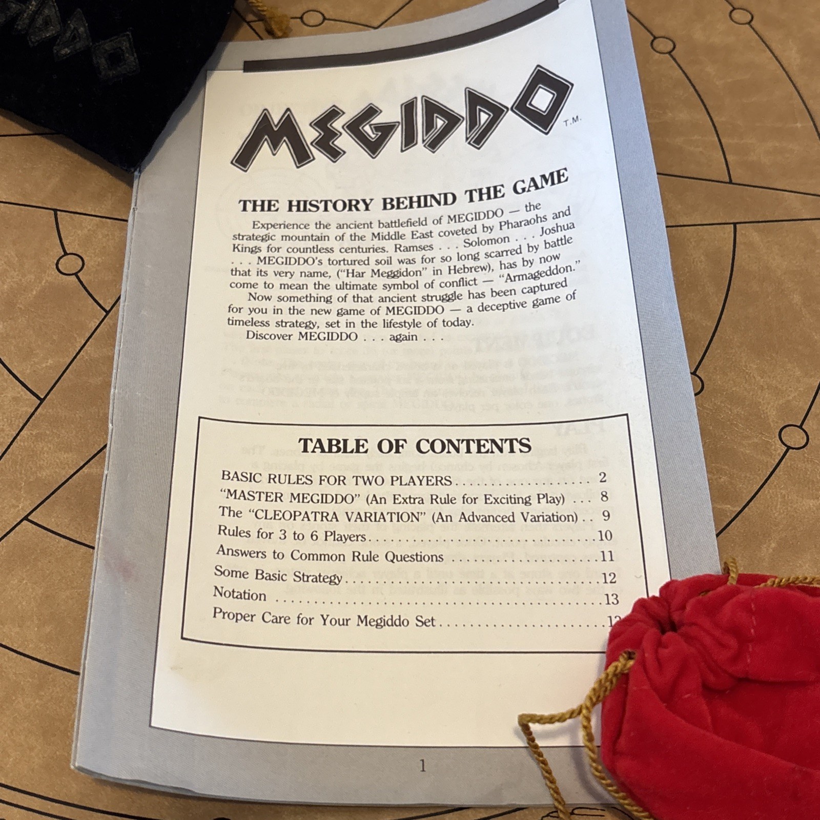 VTG Megiddo Strategy Board Game 1984 Award Winner Complete Tube Abstract Game