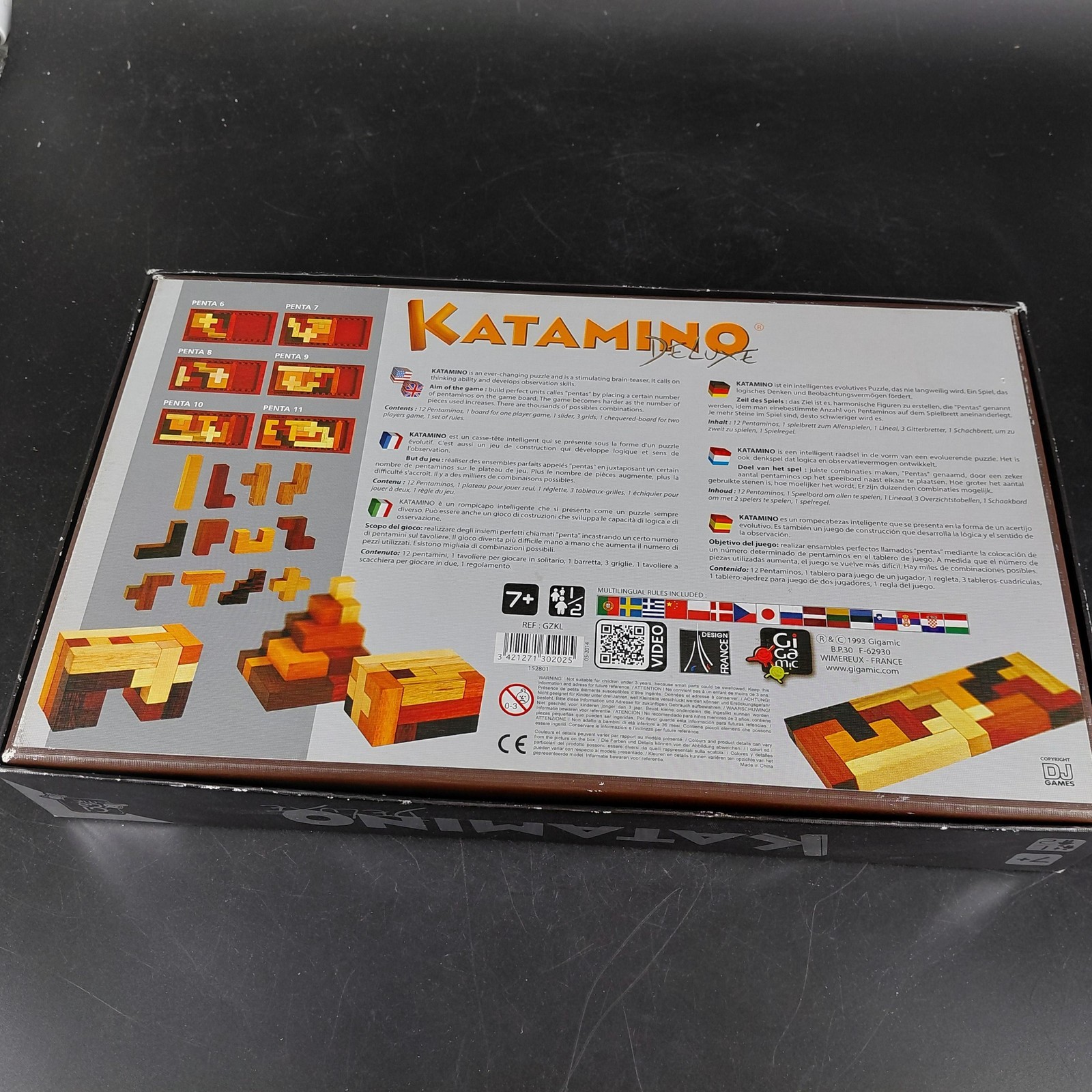 Katamino Deluxe Board Game Gigamic 1993 Strategy Puzzle 1-2 Player 7+ Complete