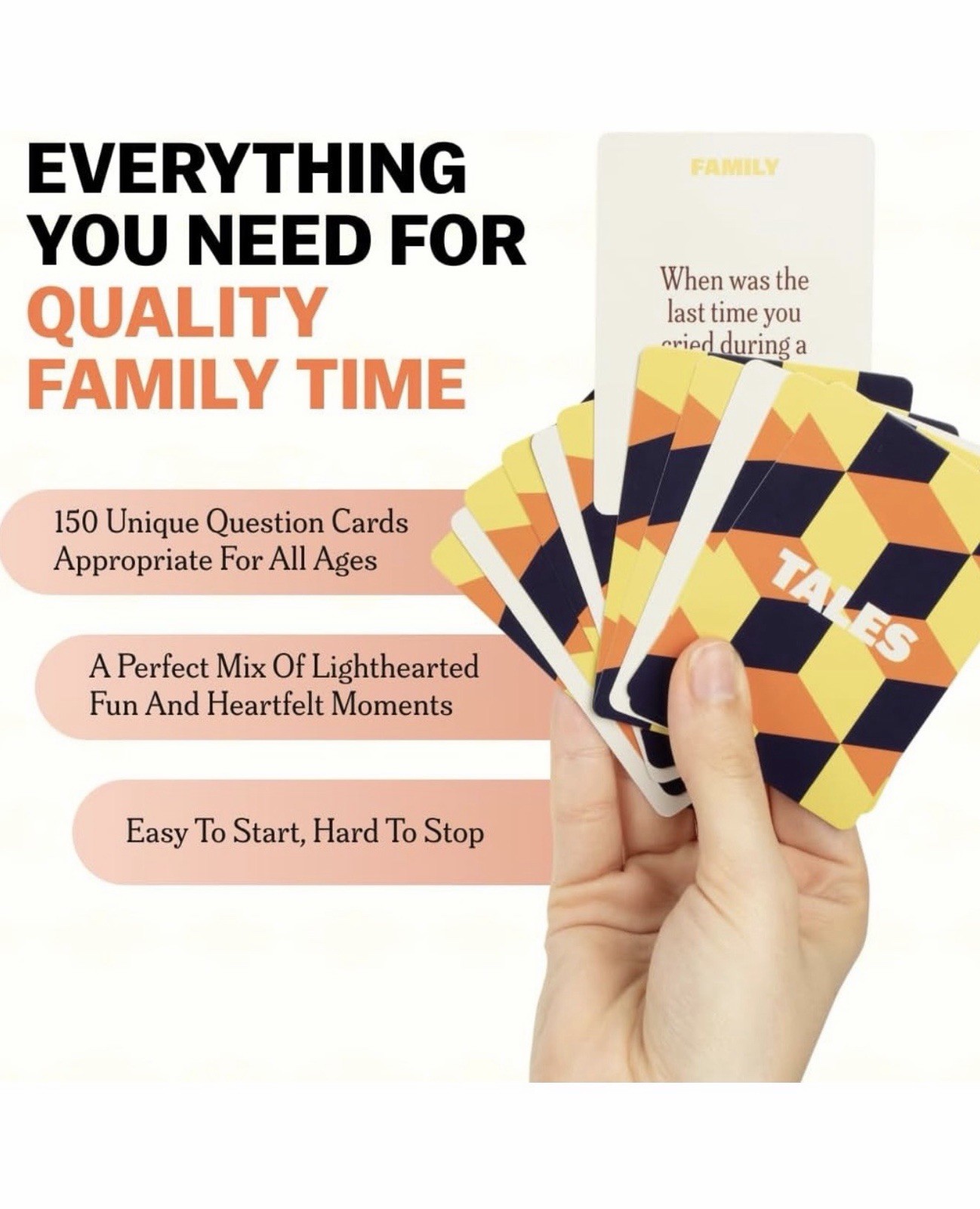TALES Family Edition Card Game 150 Conversation Cards Fun Game Night All Ages
