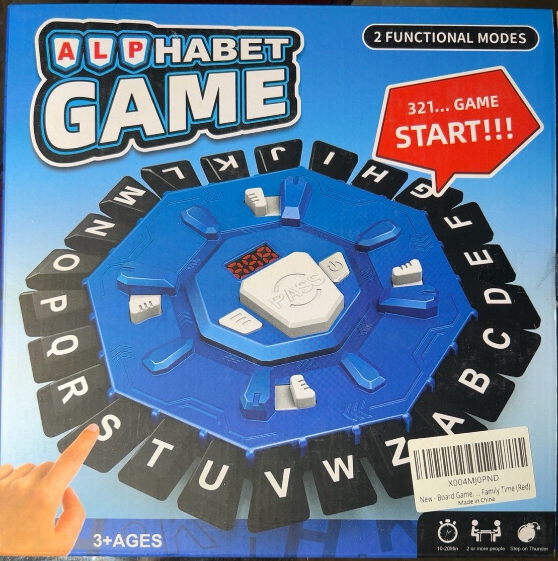 Alphabet Game Electronic Family Word Game Red Version Complete