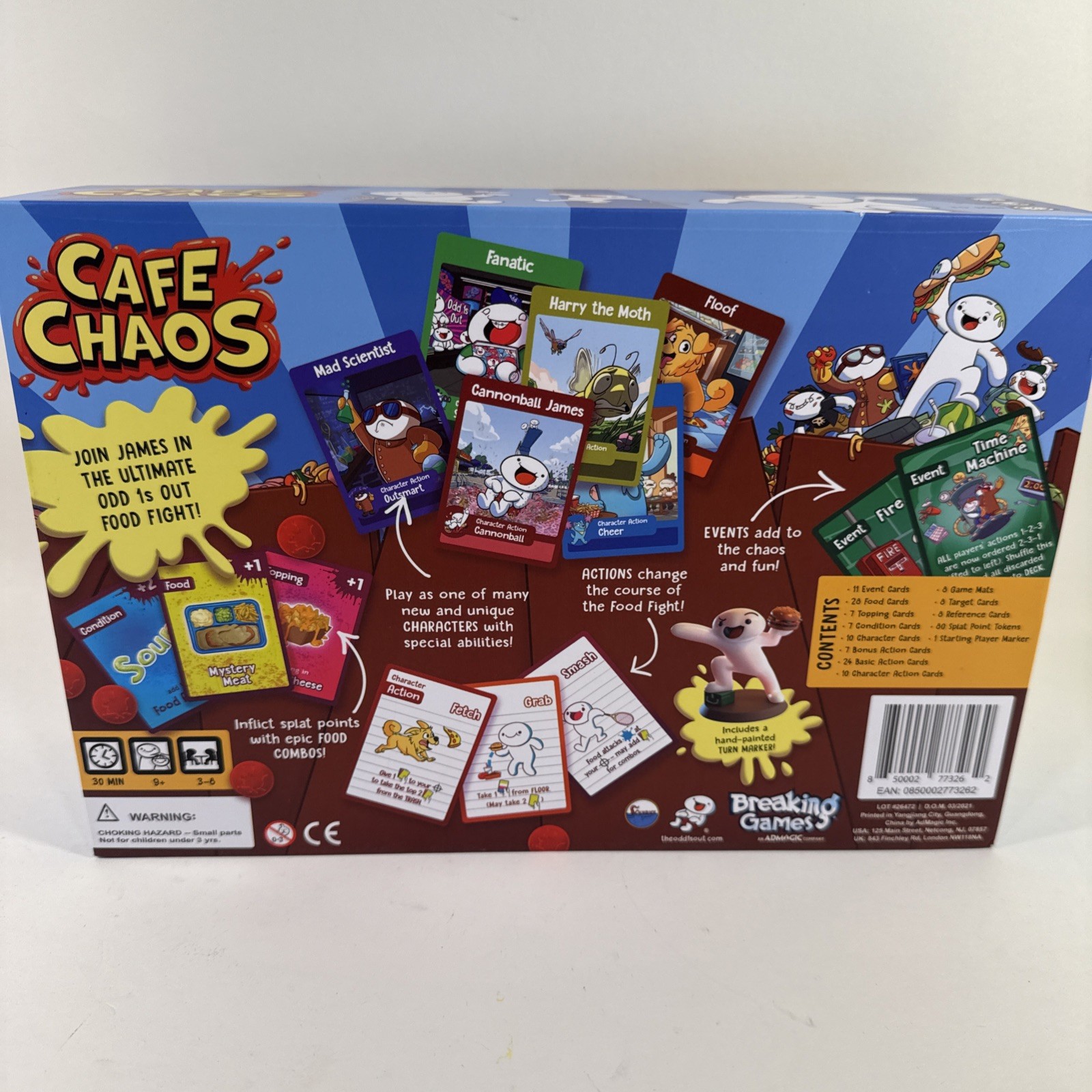 CAFE CHAOS Card Game (2020 Breaking Games) — Complete In Box