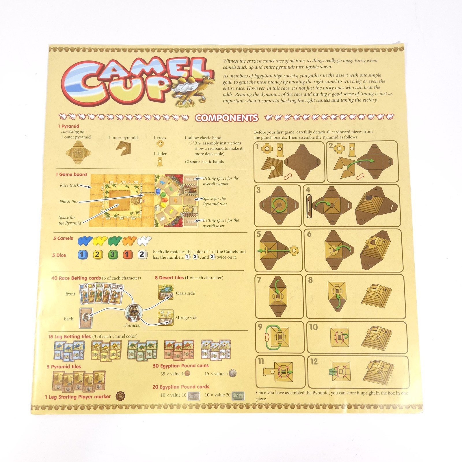 CAMEL UP CUP Board Racing Game – Steffen Bogen 2014 Z-Man Games 100% Complete