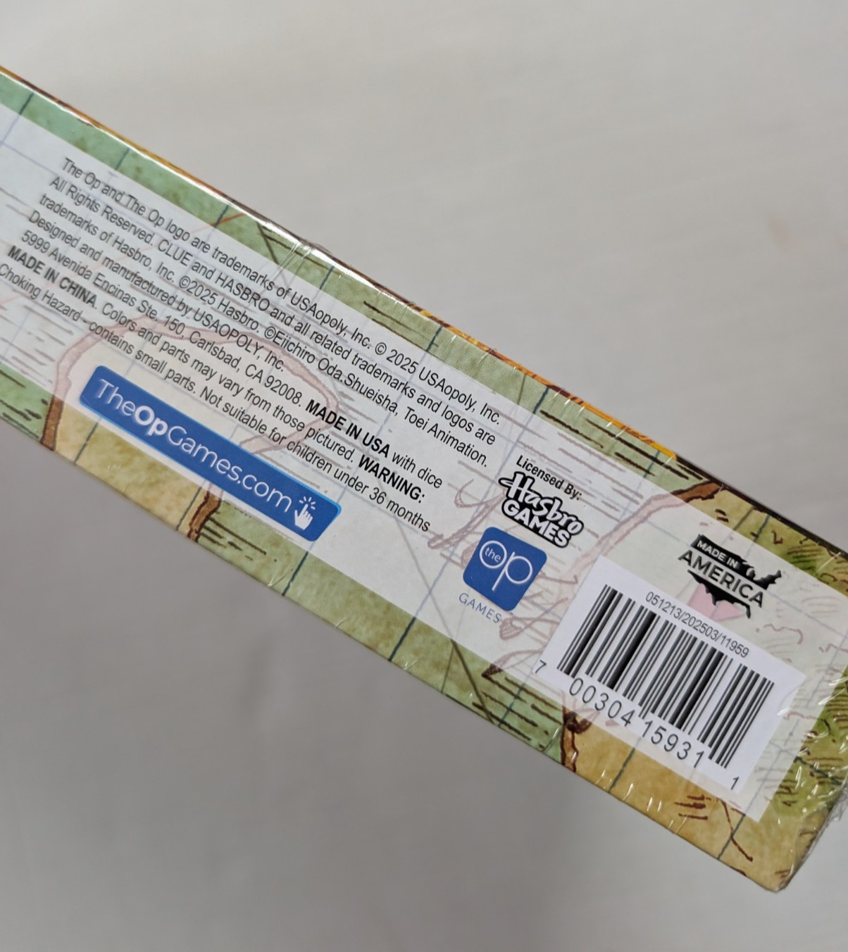 One Piece Clue Board Game Sealed Hasbro USAopoly Anime Shonen Jump