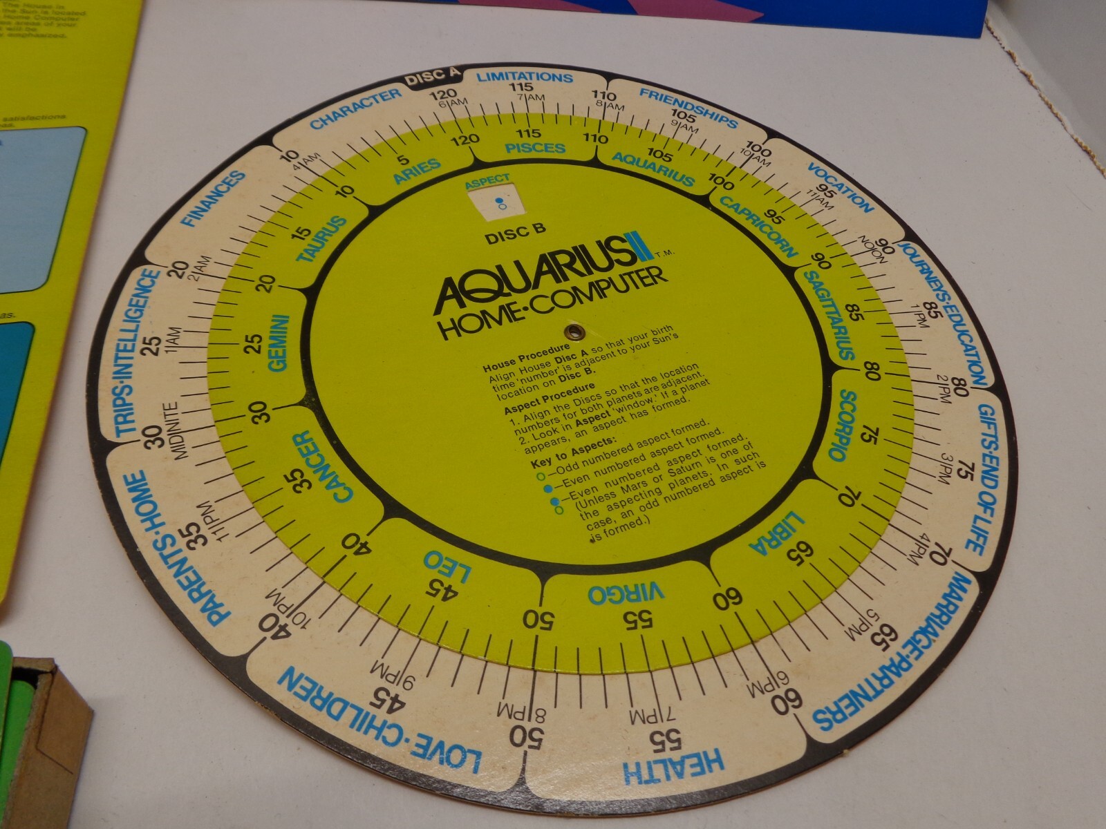 Vintage AQUARIUS II Home Computer Astrology Kit 1973 Reiss Games RARE Complete