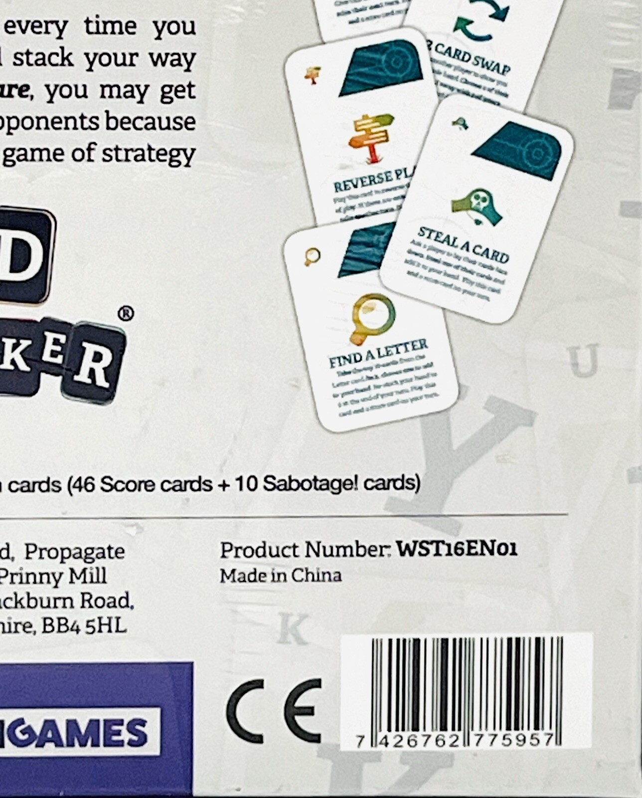 WORD STACKER Family Word Building Game, 2-6 Players 10yr+ ~ Ingenium Games NEW