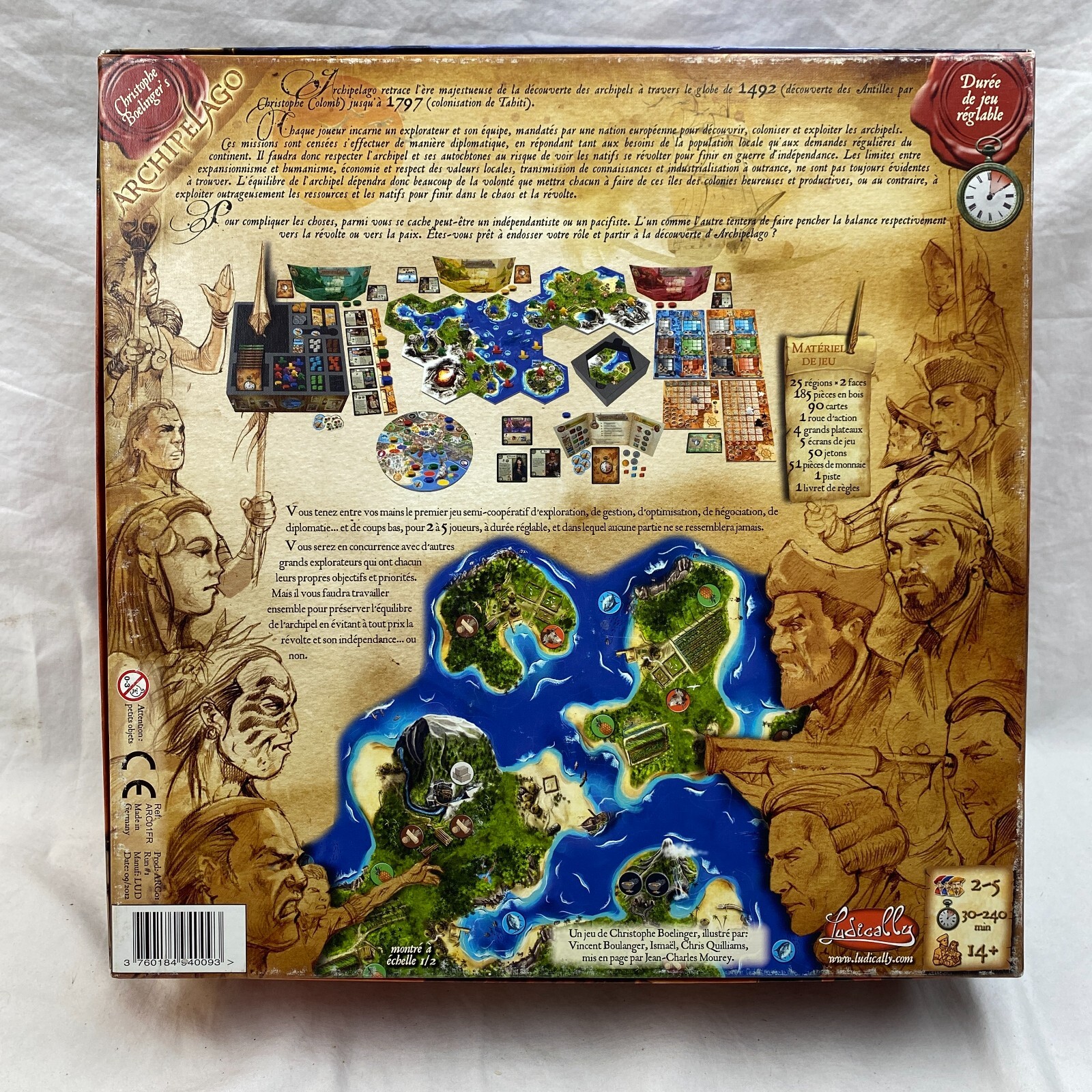 Archipelago Board Game Ludically FRENCH 2012 VG/EX