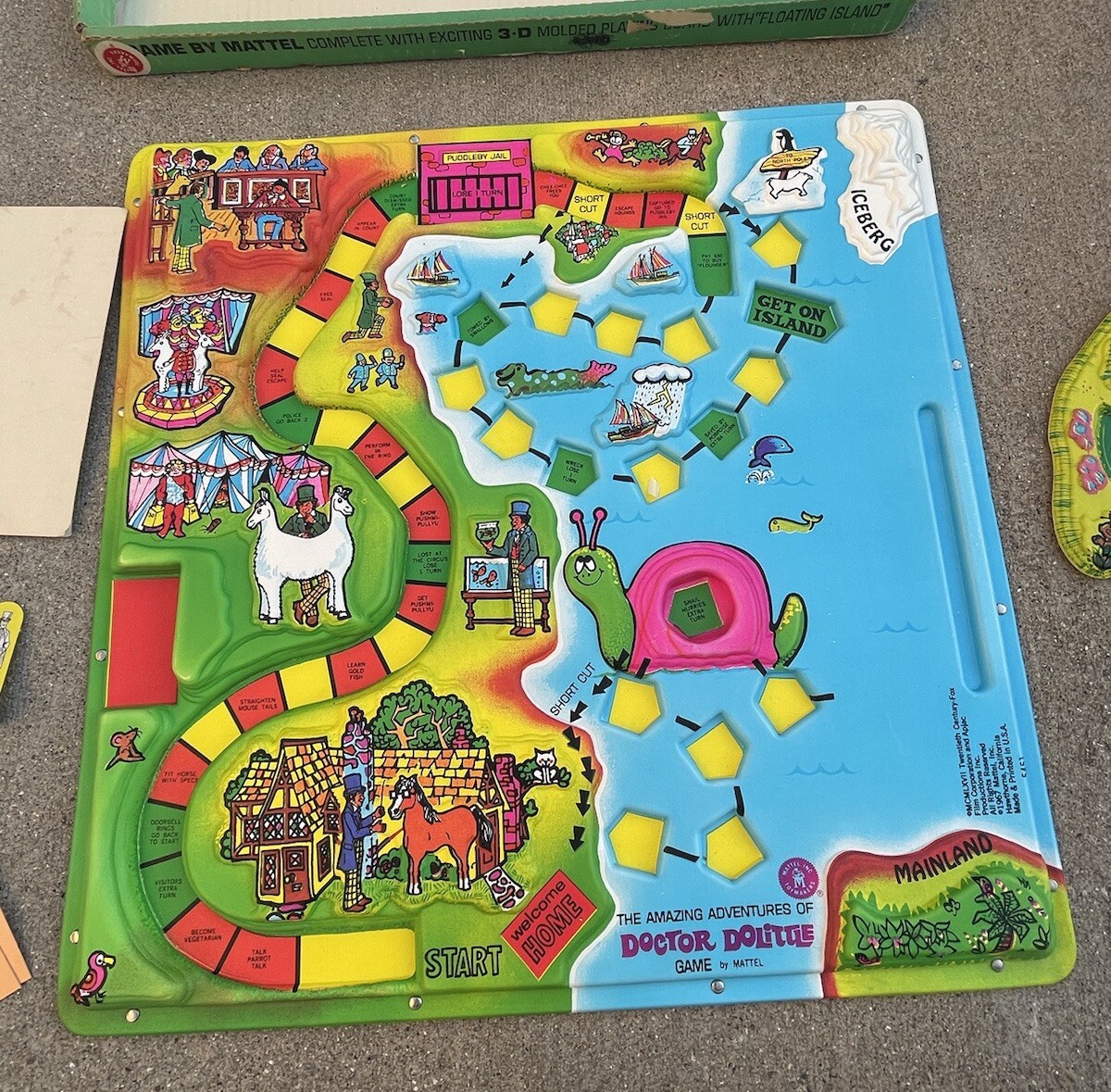 Vintage 1967 The Amazing Adventures Of Doctor Dolittle 3-D Board Game RARE Nice!