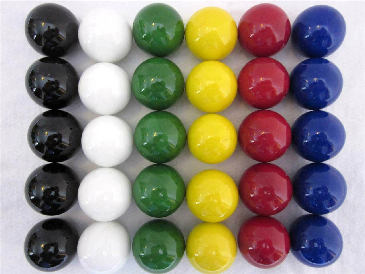 30 LARGE 1″ (25mm) Replacement Marbles Aggravation Board game Solid Color GLASS