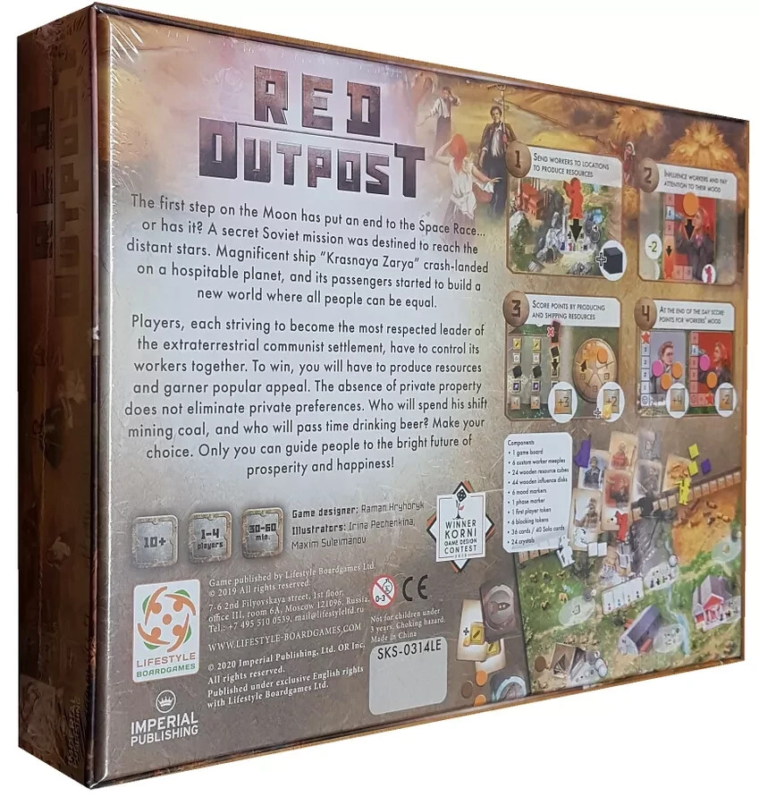 ☭🚀 RED OUTPOST – Communist Worker Placement Board Game NEW/SEALED 🚀☭