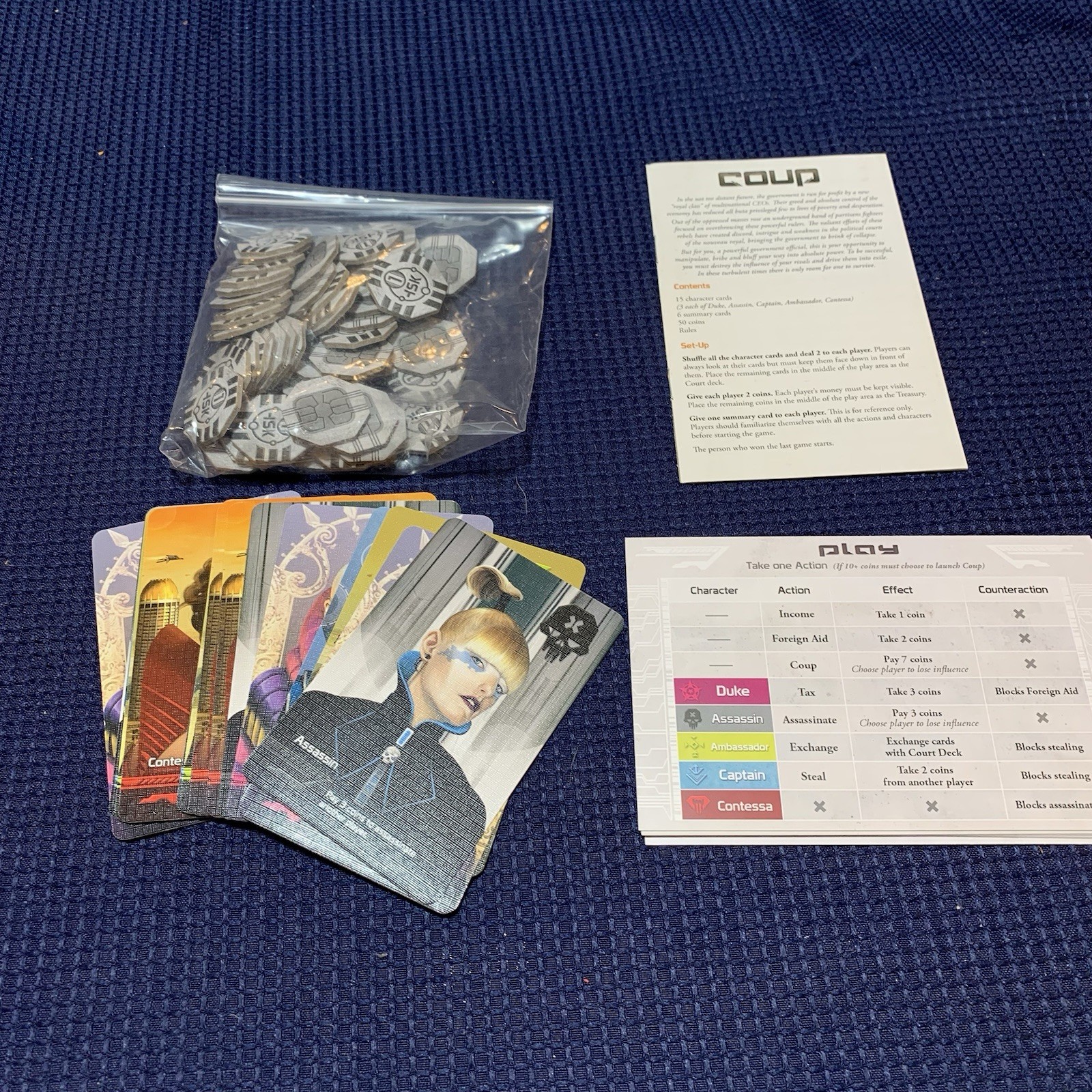 Coup The Dystopian Universe Strategy Card Game by Indie Boards Free Shipping