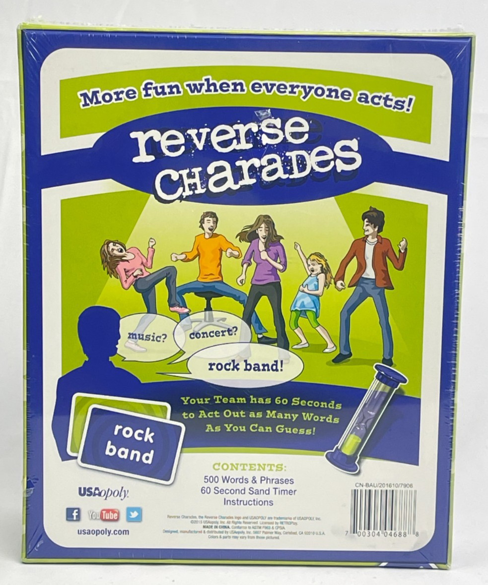 Original Reverse Charades A Hilarious Twist on Charades Party Game NEW Teams