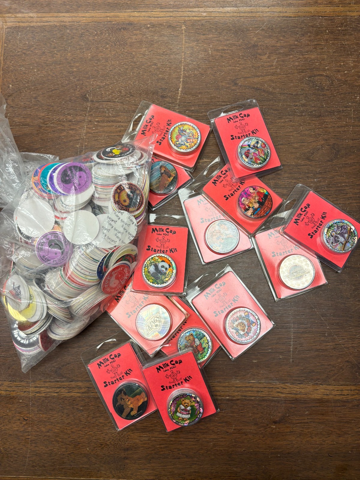Vintage Loose and Brand New Lot of Over 100 Pog Slammers Milk Caps 90’s