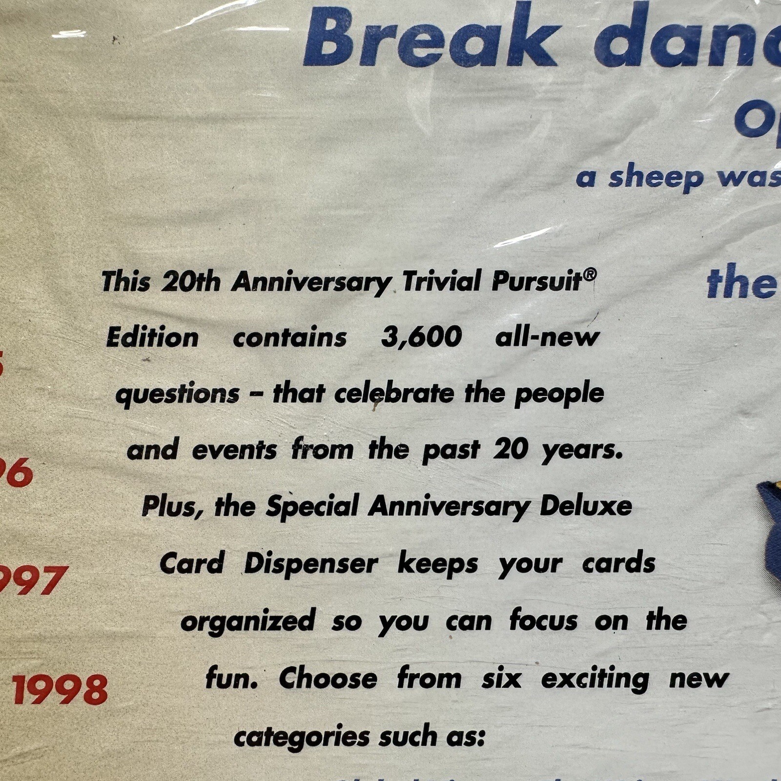 Trivial Pursuit 20th Anniversary Edition 80s 90s Early 2000’s Cards Sealed NEW!