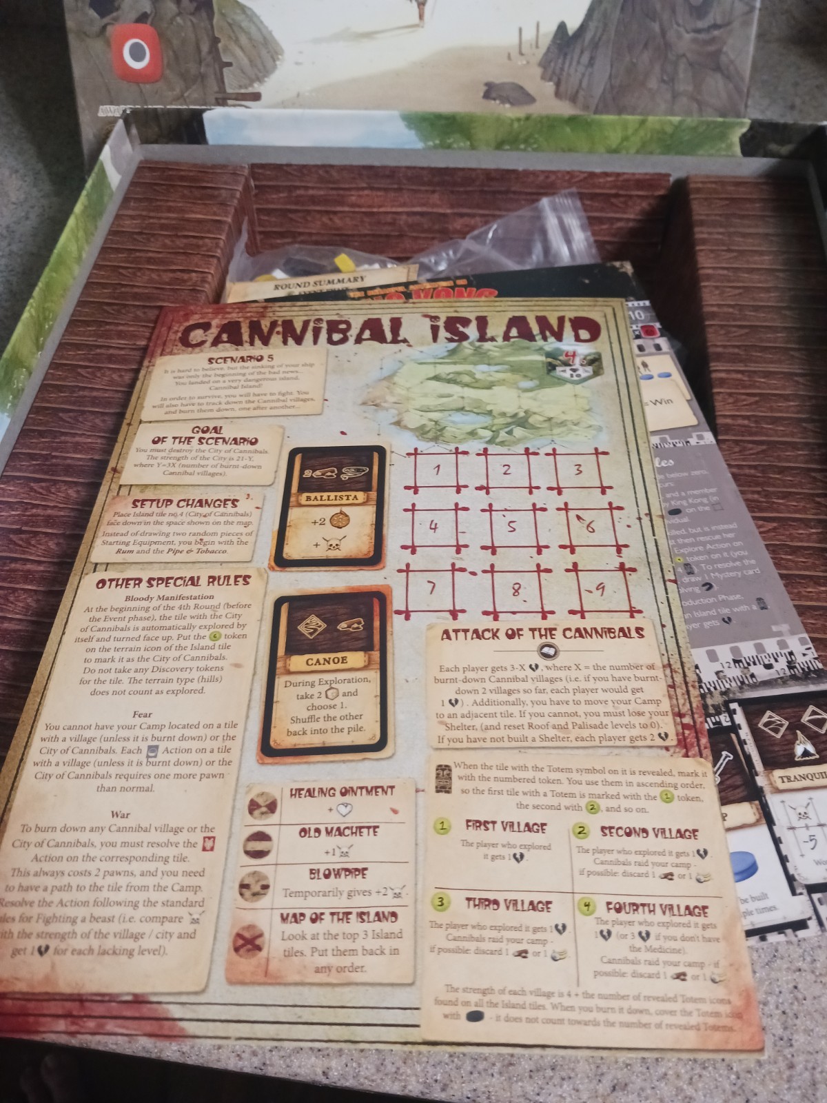 Robinson Crusoe Adventures on the Cursed Island Board Game COMPLETE PLAYED ONCE
