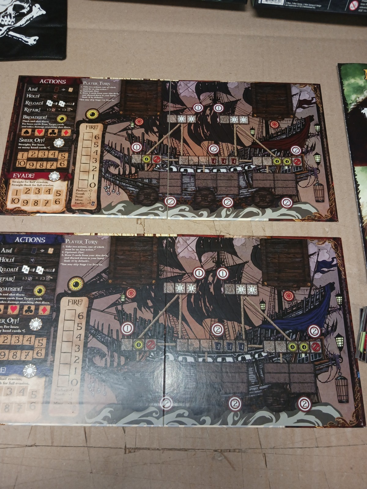 Broadsides Board Game Merchants & Marauders Z-Man Games 100% Complete, VG Condit