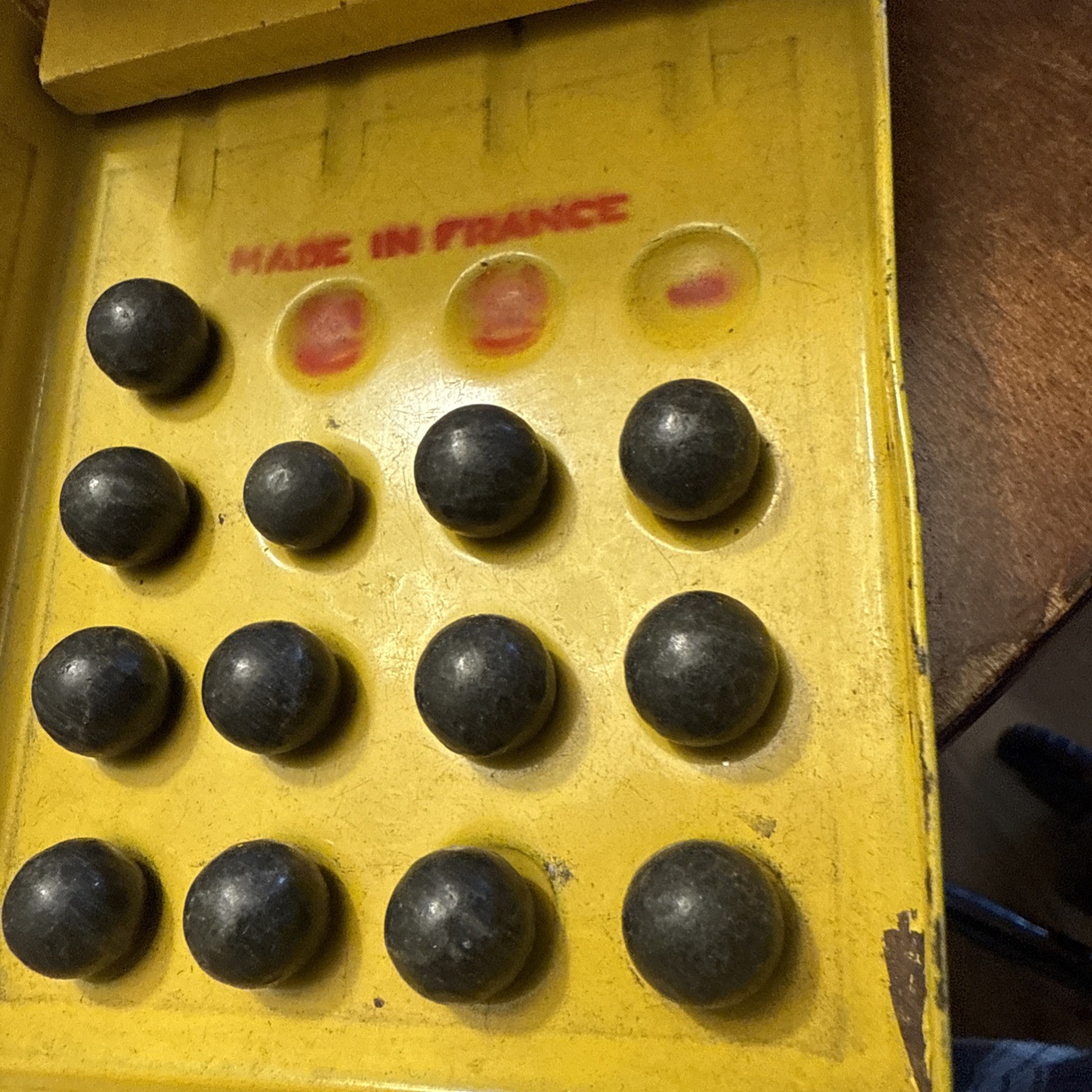 Wooden Tin Game Of Chance Extra Rare Piece Action See Describe Made On France !