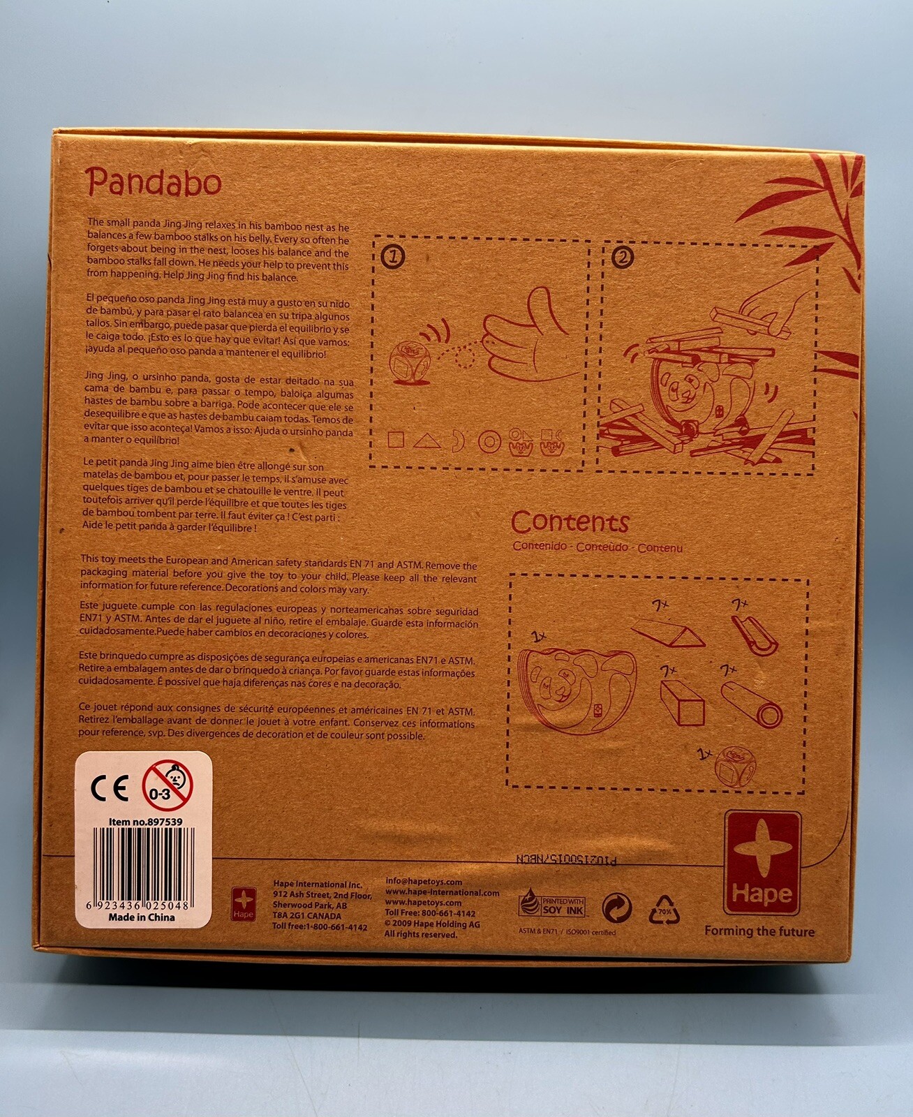PANDABO Bamboo Balancing Strategy Children’s Game Hape Wood Panda