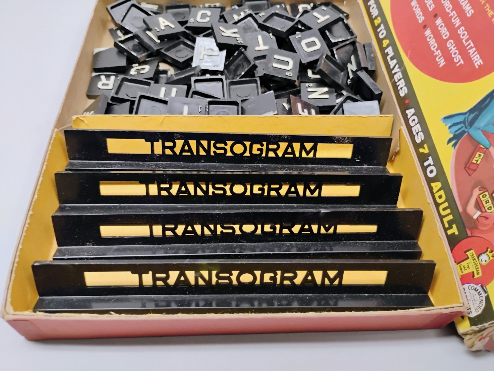 Vintage 1950’s Transogram Anagrams Word Scrabble Games Complete w All 108 Pieces