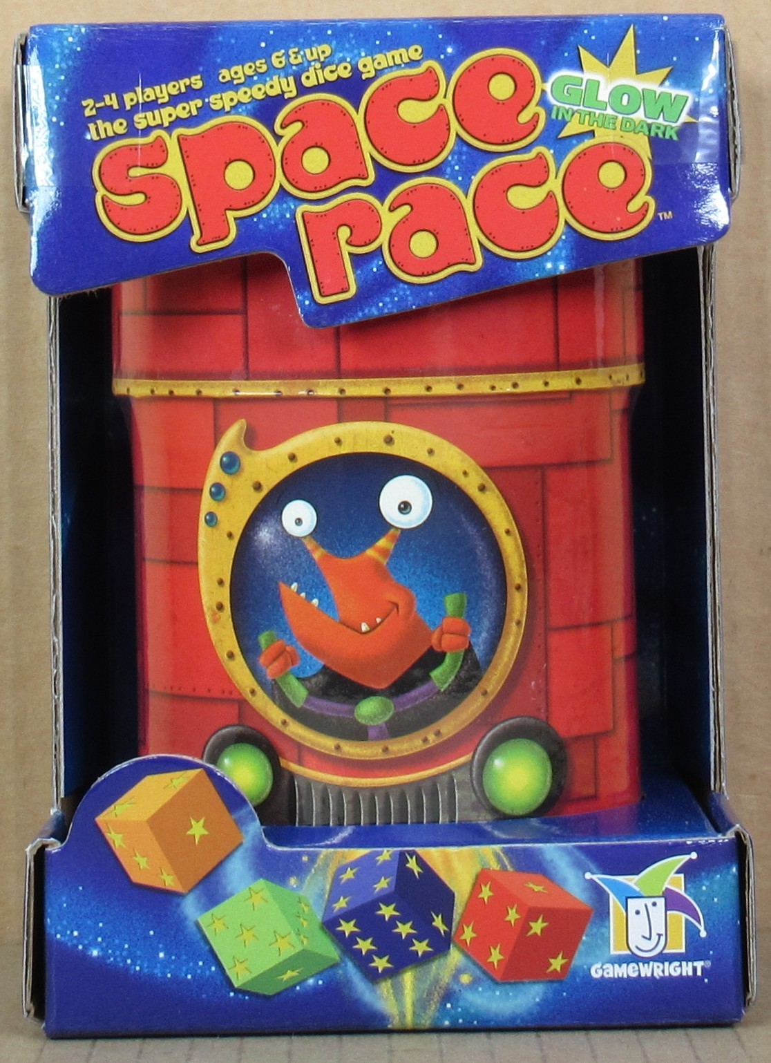 Space Race Glow-in-the-Dark Dice Game 2-4 Players, Ages 6+ by GameWright 2004