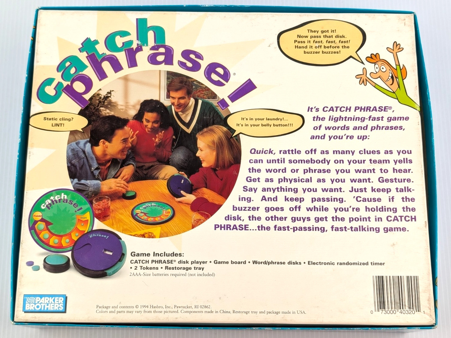 Catch Phrase Board Game 100% COMPLETE Vintage Timer Tested & Works