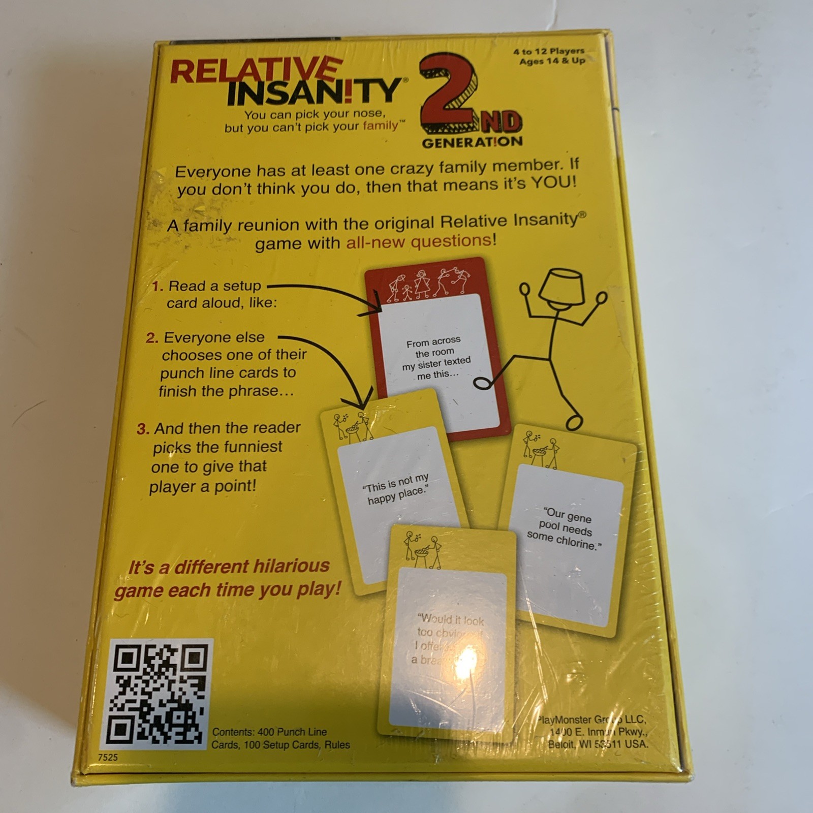Relative Insanity 2nd Generation Party Game Ages 14 + 4-12 Players NEW Sealed Lb