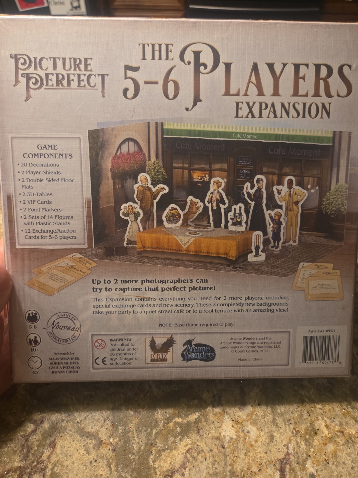 Arcane Wonders Boardgame Picture Perfect 5-6 Player Expansion Sealed!