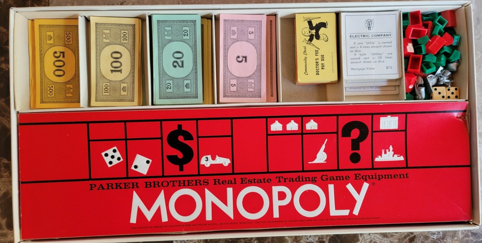 Trademark Vintage Monopoly Board Game 1961 ***60 Years Old!***